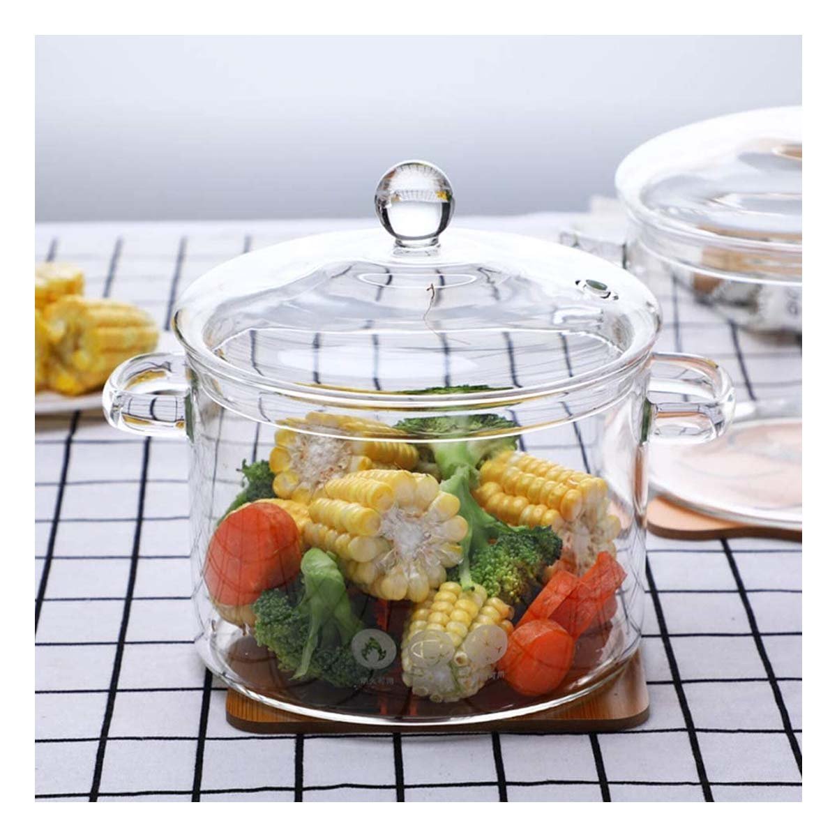PACK6 MARMITA PARA COCINA DIARIA Y PLATOS CASEROS TRANSPARENTE 1500 ML Y+REGALO STICKER - 3