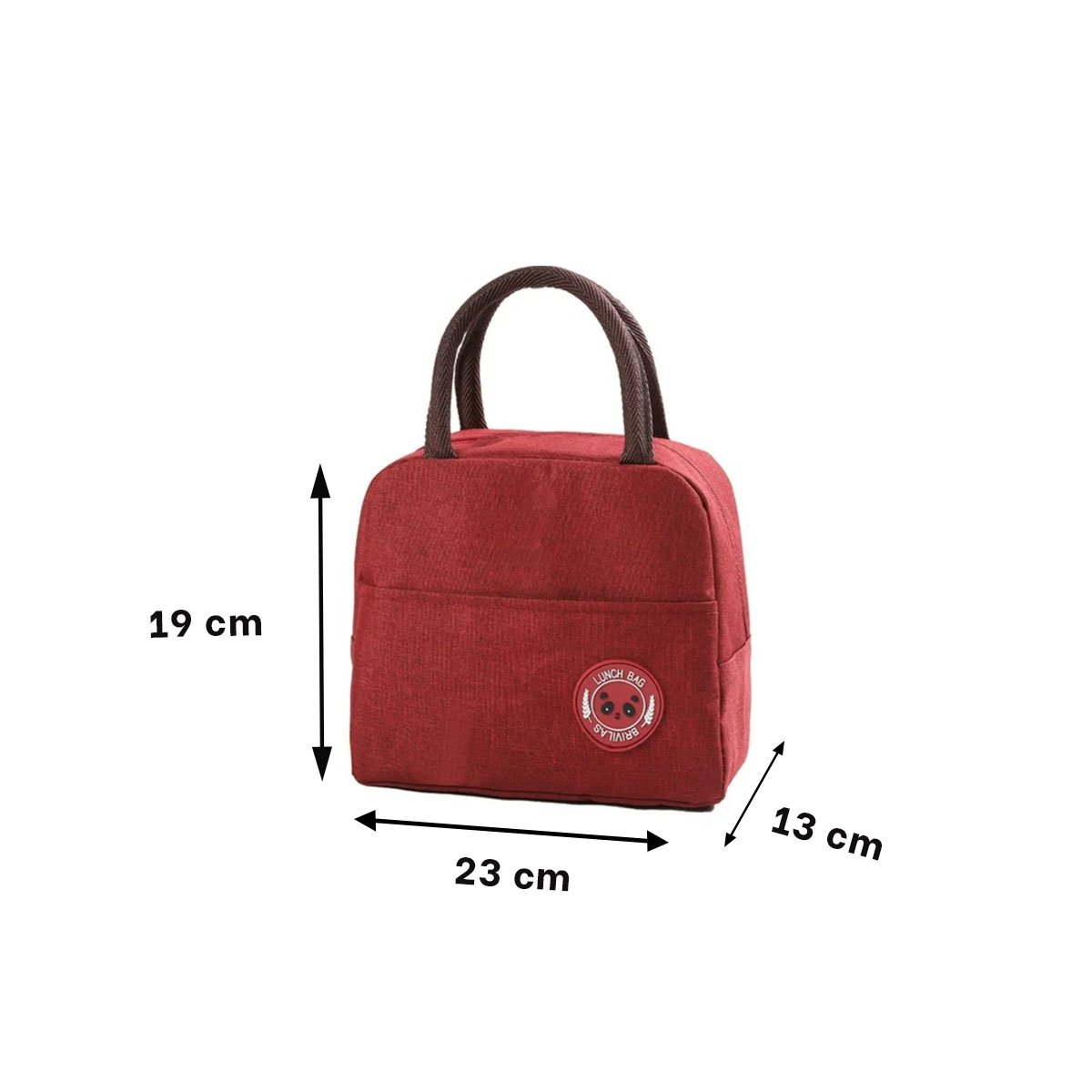 PACK4 LUNCH BOX TERMICA Y BOLSILLO EXTERIOR IDEAL PARA OFICINA Y ESCUELA GUINDA Y+PAPEL REGALO - 4