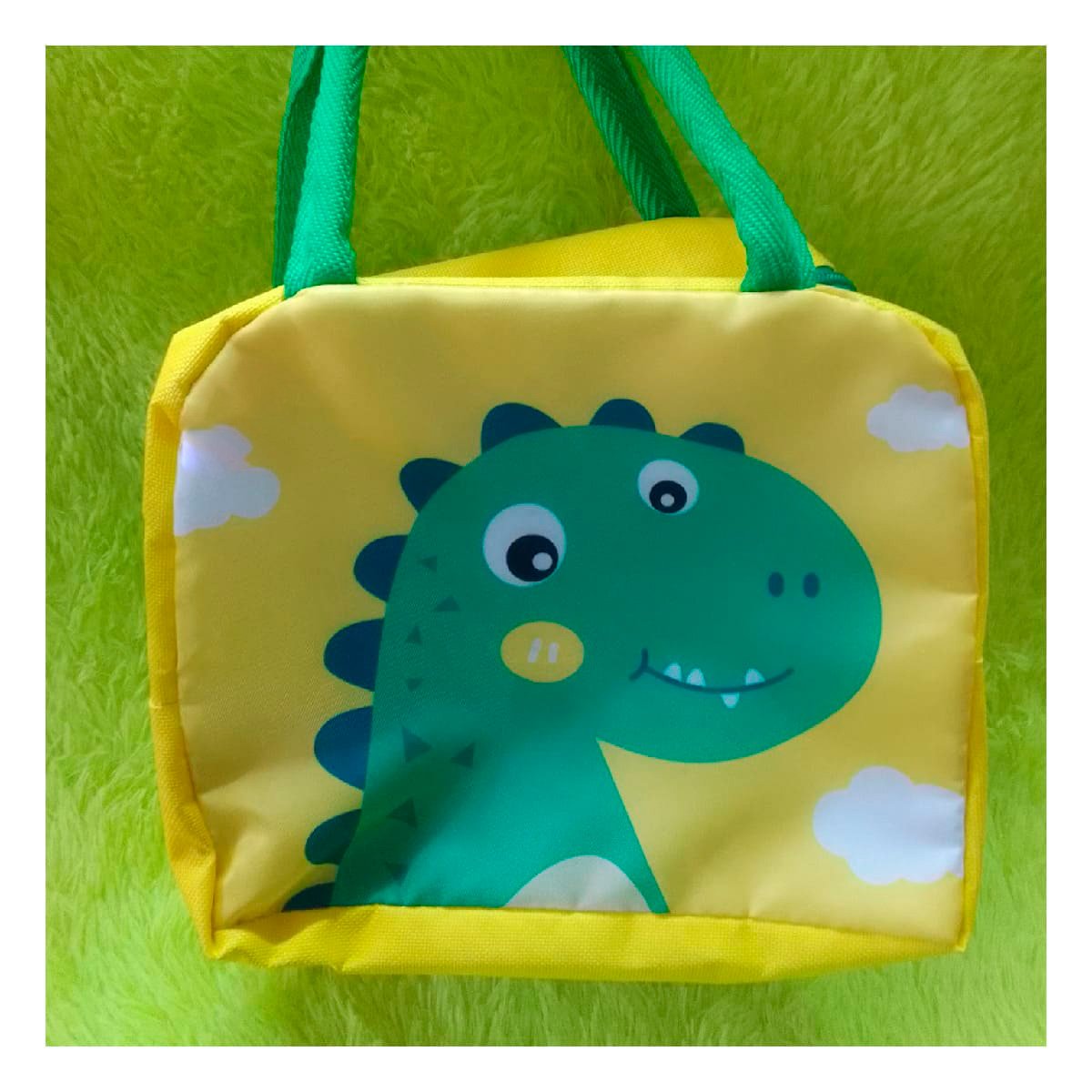 PACK12 PORTA VIANDAS TERMICO LIGERO Y RESISTENTE DINOSAURIO AMARILLO Y+REGALO STICKER - 5