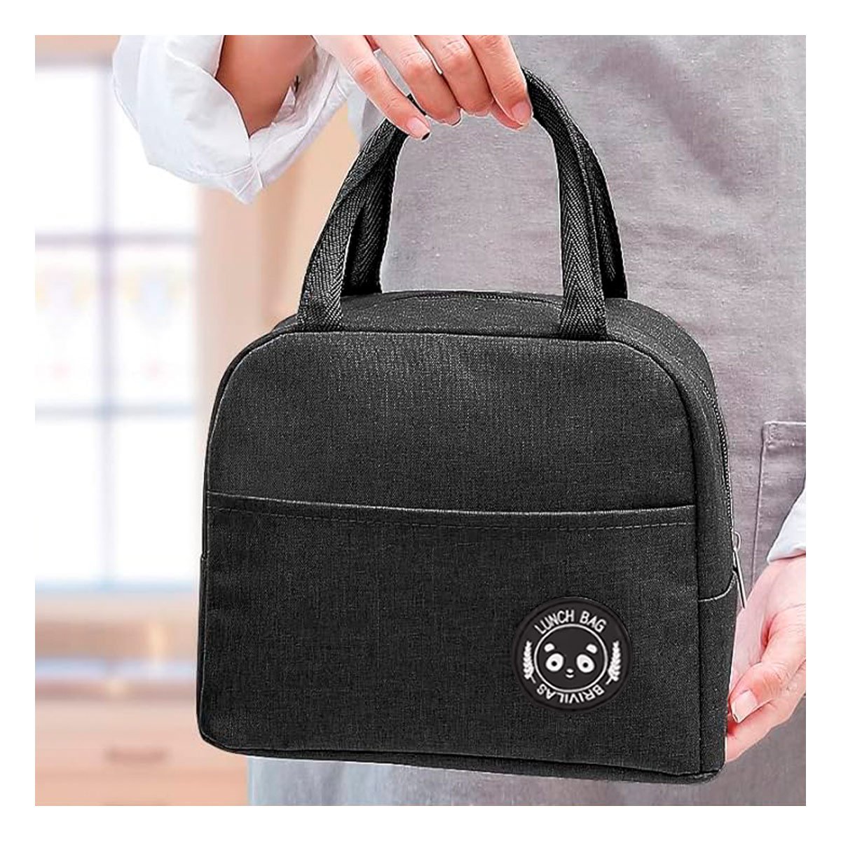 PACK4 ENVASE DE COMIDA Y BOLSILLO EXTERIOR COMPACTO PARA DIARIO NEGRO Y+REGALO STICKER - 5