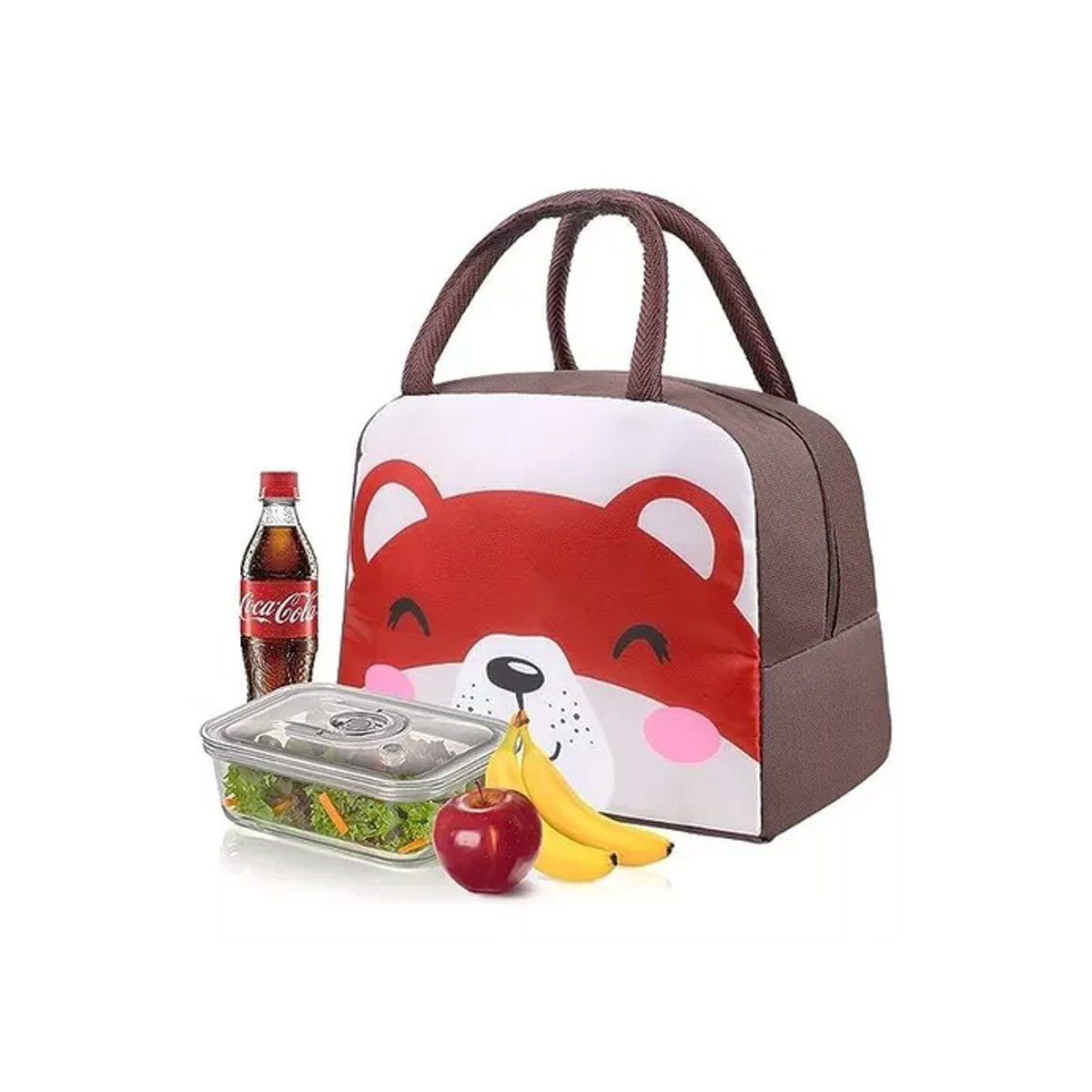 PACK6 RECIPIENTE TERMICO PARA NIÑOS Y ADULTOS CON COMPARTIMENTOS OSO MARRON Y+REGALO STICKER - 2