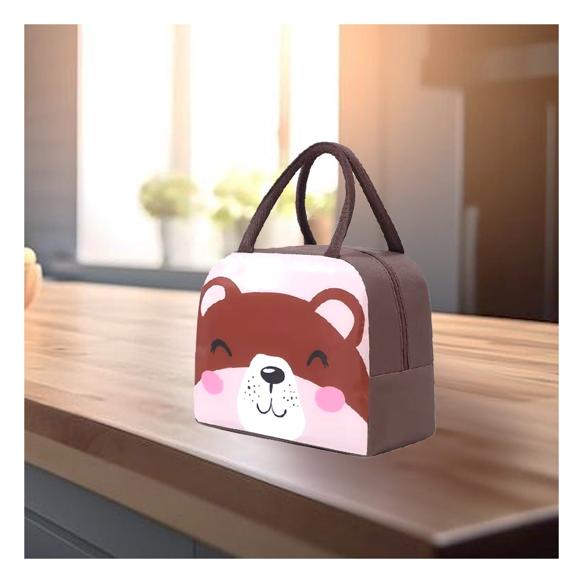 PACK6 RECIPIENTE TERMICO PARA NIÑOS Y ADULTOS CON COMPARTIMENTOS OSO MARRON Y+REGALO STICKER - 5