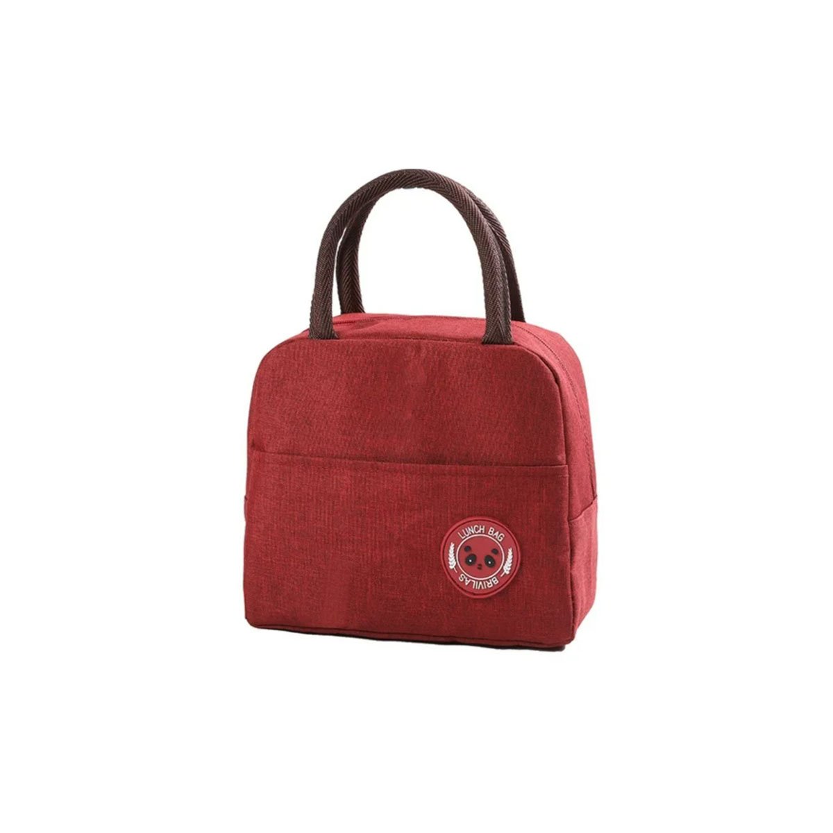 PACK2 LUNCH BOX TERMICA Y BOLSILLO EXTERIOR LIGERA Y RESISTENTE GUINDA Y+REGALO STICKER - 2