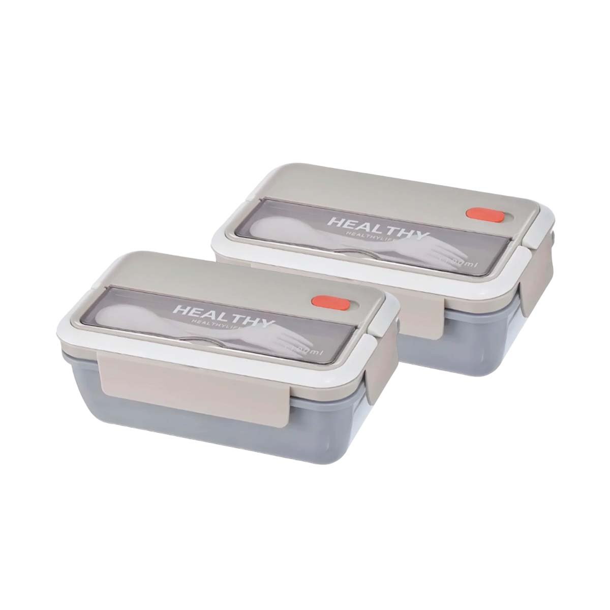 PACK4 CONSERVADOR VERSATIL PARA APILAR Y GUARDAR 1100ML Y CUBIERTOS PLOMO Y+PAPEL REGALO - 3