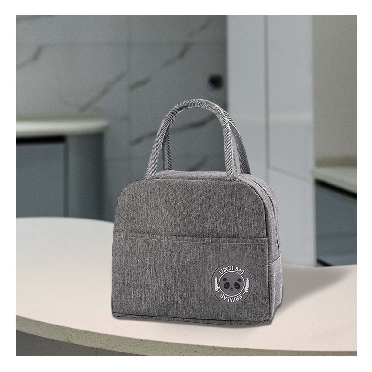 CONTENEDOR DE COMIDA Y BOLSILLO EXTERIOR PRACTICO PARA USO DIARIO PLOMO - 1
