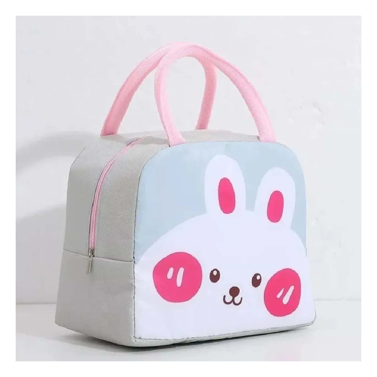 PACK2 LUNCH BOX TERMICA FACIL DE TRANSPORTAR Y GUARDAR CONEJO PLOMO CLARO Y+PAPEL REGALO - 5