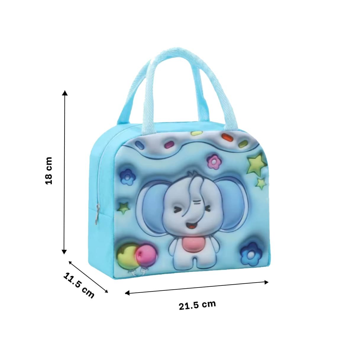 PACK2 RECIPIENTE TERMICO CON ILUSTRACION FRONTAL INFANTIL CELESTE Y+PAPEL REGALO - 4