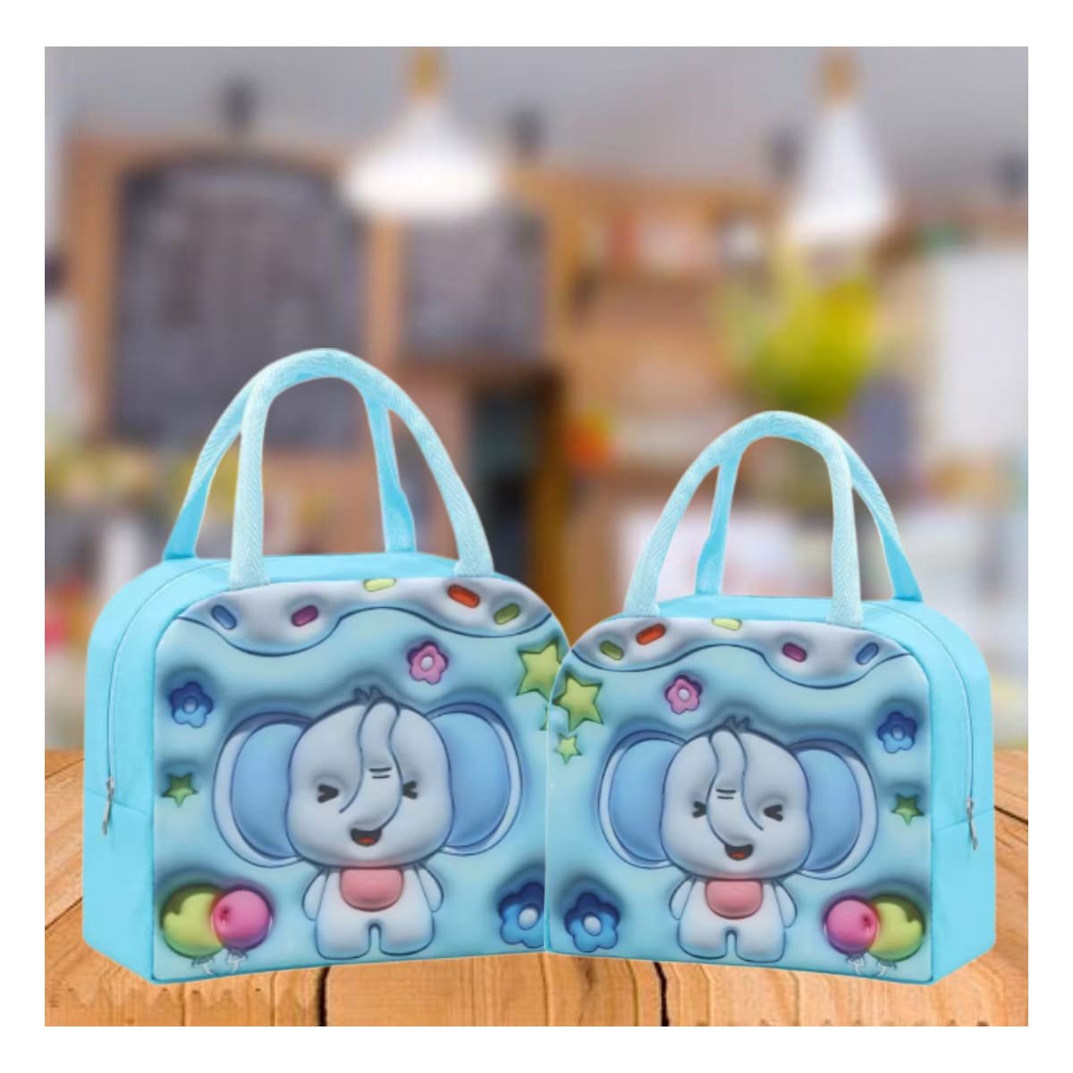 PACK6 LUNCH BOX TERMICA PRACTICA PARA SNACKS RAPIDOS CELESTE Y+PAPEL REGALO - 2