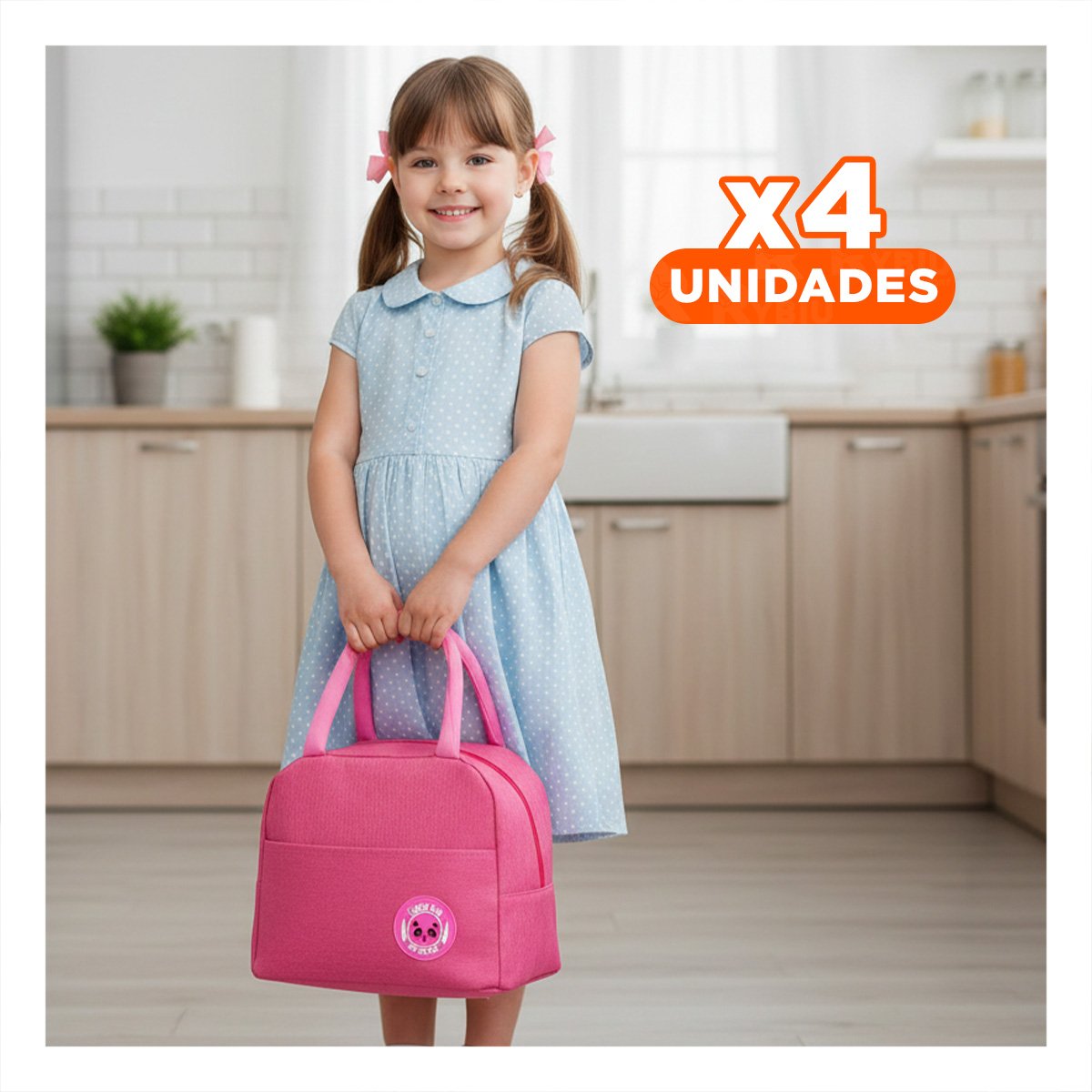 PACK4 ESTUCHE DE COMIDA Y BOLSILLO EXTERIOR FUNCIONAL PARA RUTINA ROSADO - 1
