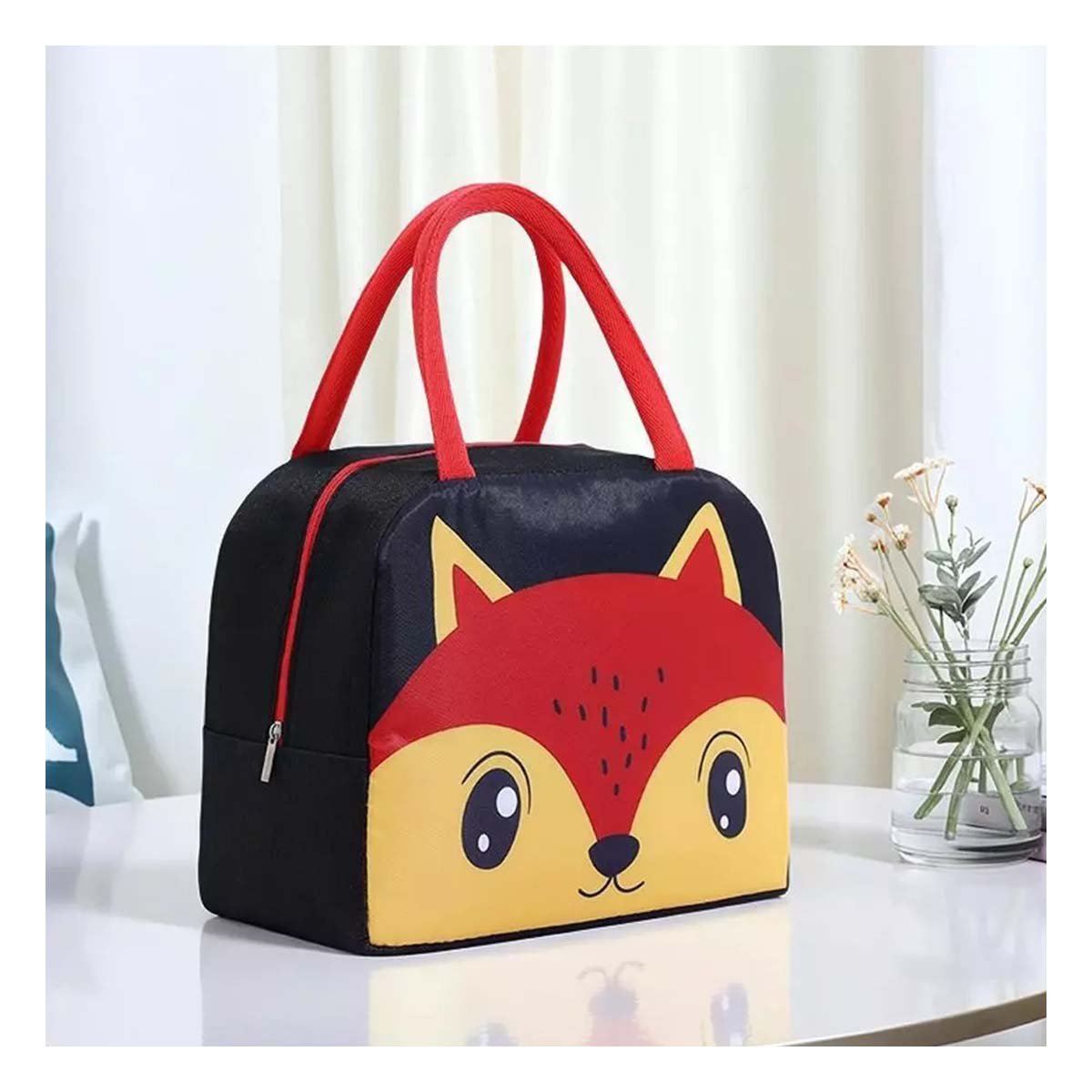 PACK4 LUNCH BOX TERMICA MANTIENE COMIDAS CALIENTES Y FRESCAS ZORRO NEGRO Y+REGALO STICKER - 3