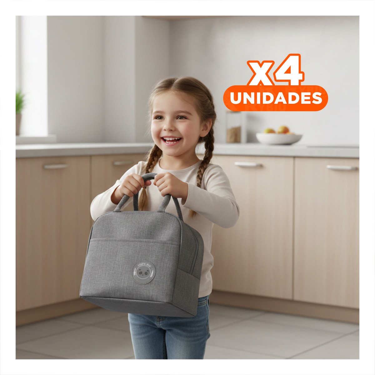 PACK4 ESTUCHE DE COMIDA Y BOLSILLO EXTERIOR FUNCIONAL PARA RUTINA PLOMO - 1
