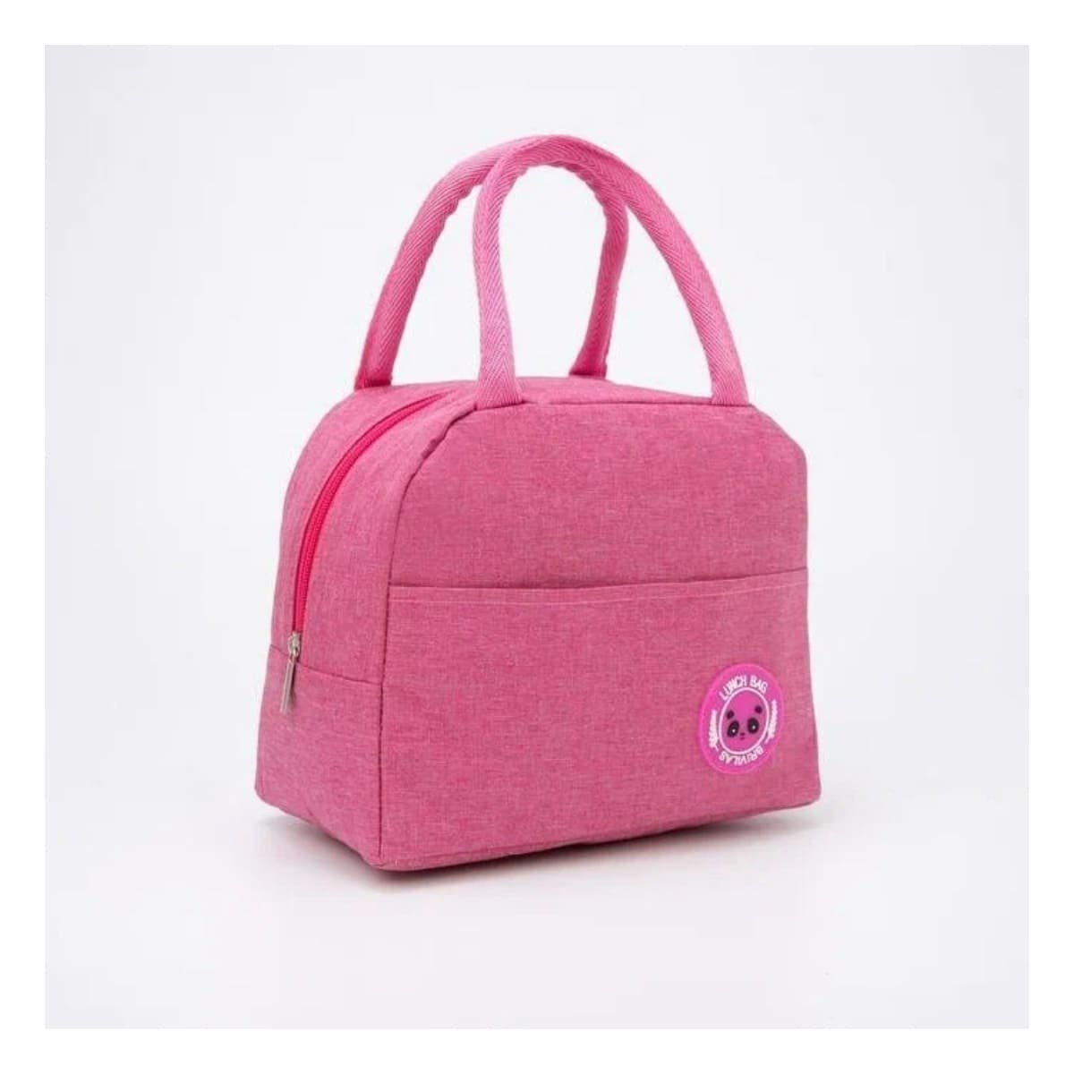 PORTA ALIMENTOS Y BOLSILLO EXTERIOR UTIL PARA SNACKS ROSADO - 1