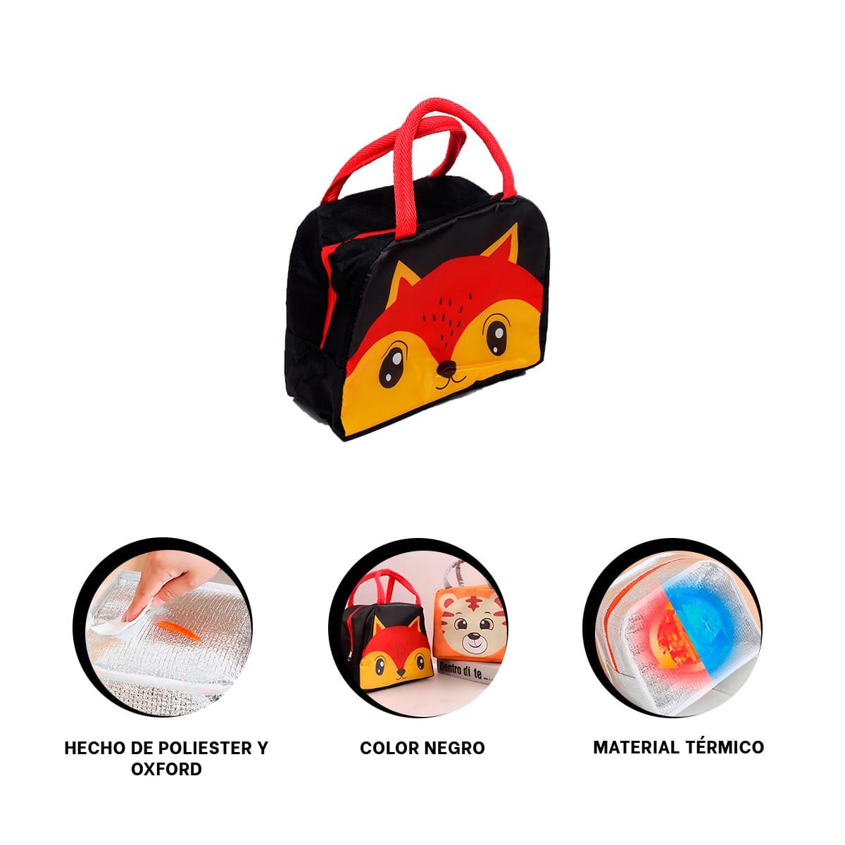 CONTENEDOR DE COMIDA TERMICO MANTIENE COMIDA CALIENTE Y FRESCA ZORRO NEGRO - 3