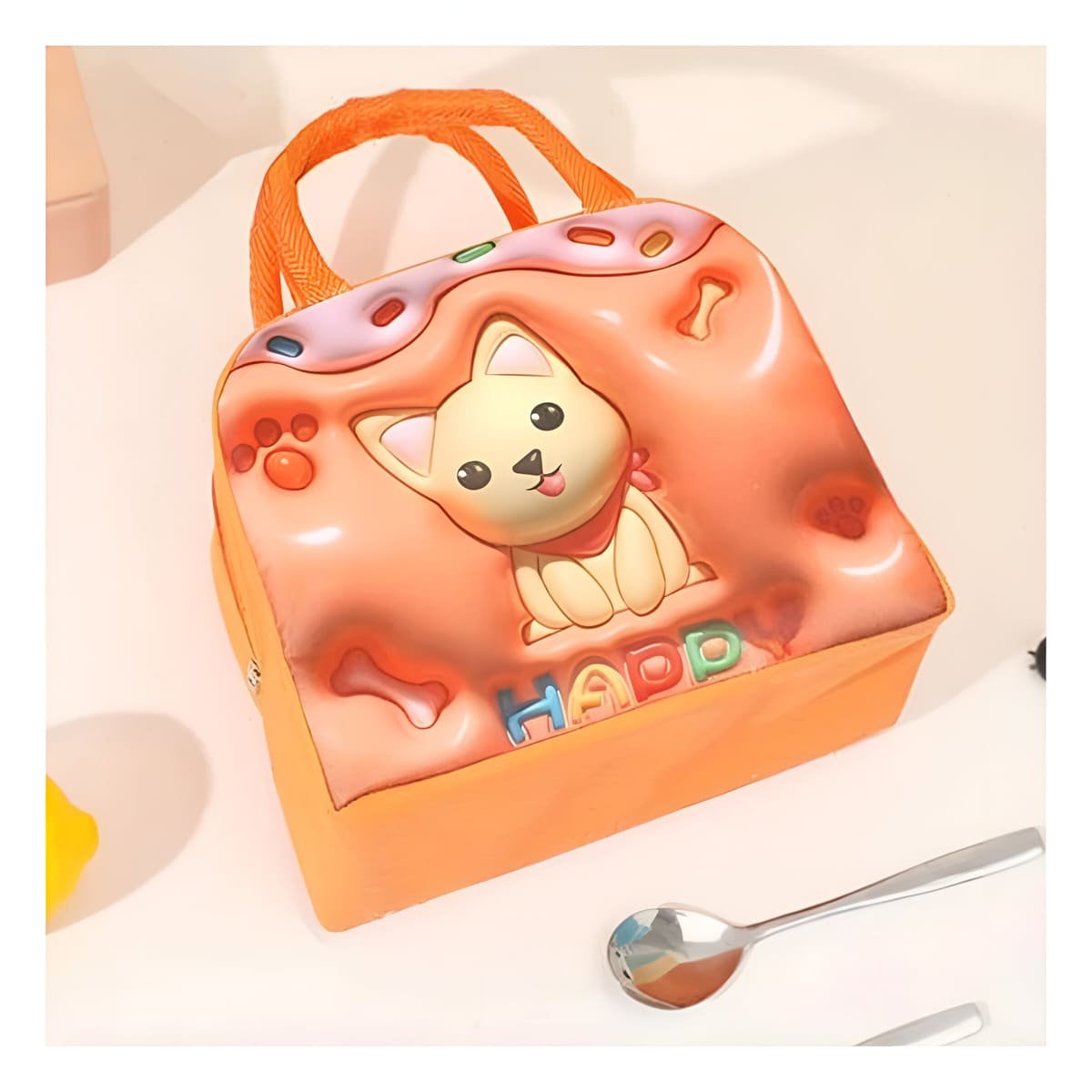 PACK4 CAJA DE ALMUERZO PERFECTA PARA LLEVAR NARANJA - 2