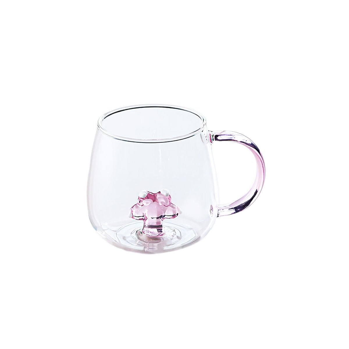 VASO PARA REFRESCOS CON ASA FACIL Y UTIL ROSADA TRANSPARENTE 350 ML Y+LIGAS REGALO - 3