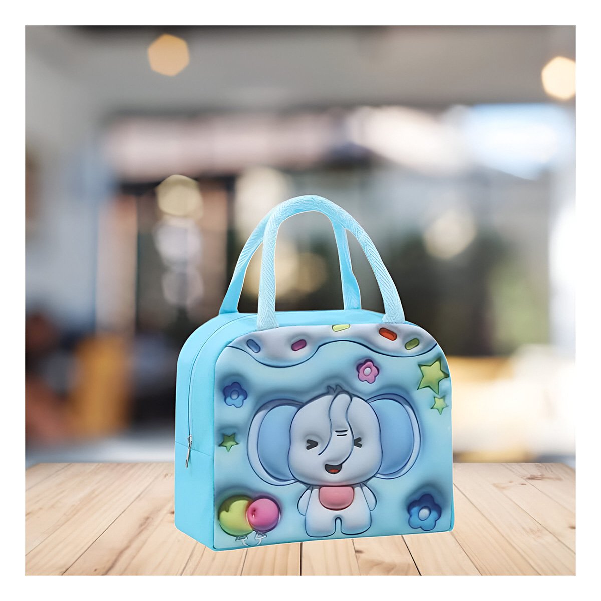 PACK4 RECIPIENTE TERMICO PORTATIL CON ELEFANTE ALEGRE CELESTE - 3