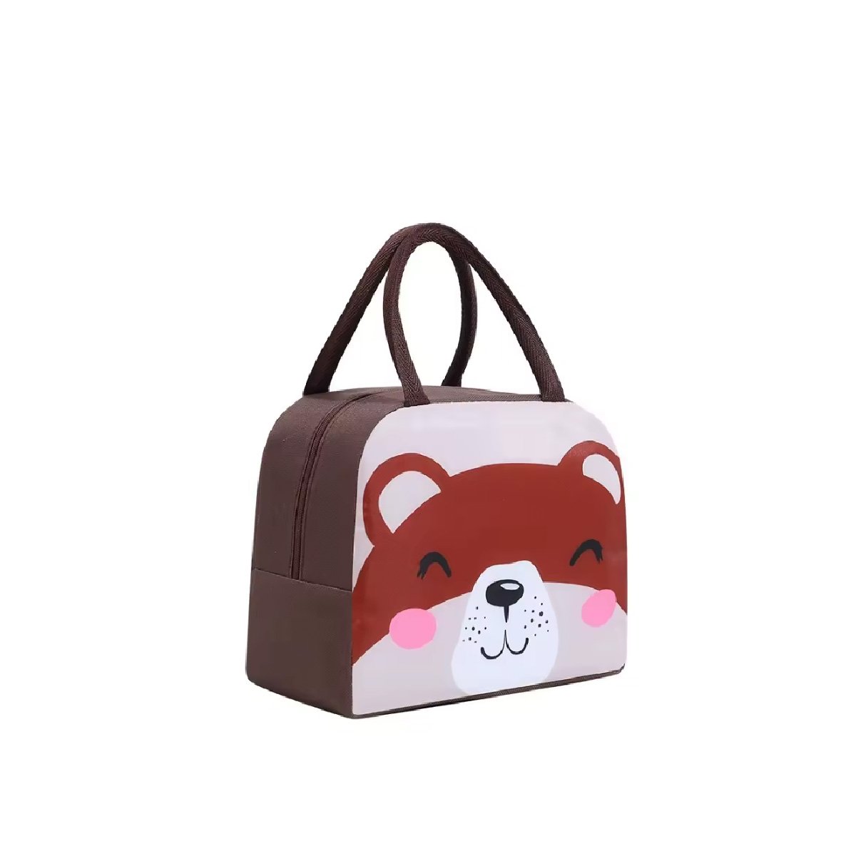 FIAMBRERA TERMICA CON BOLSILLO LATERAL Y DISEÑO DIVERTIDO OSO MARRON Y+REGALO STICKER - 3