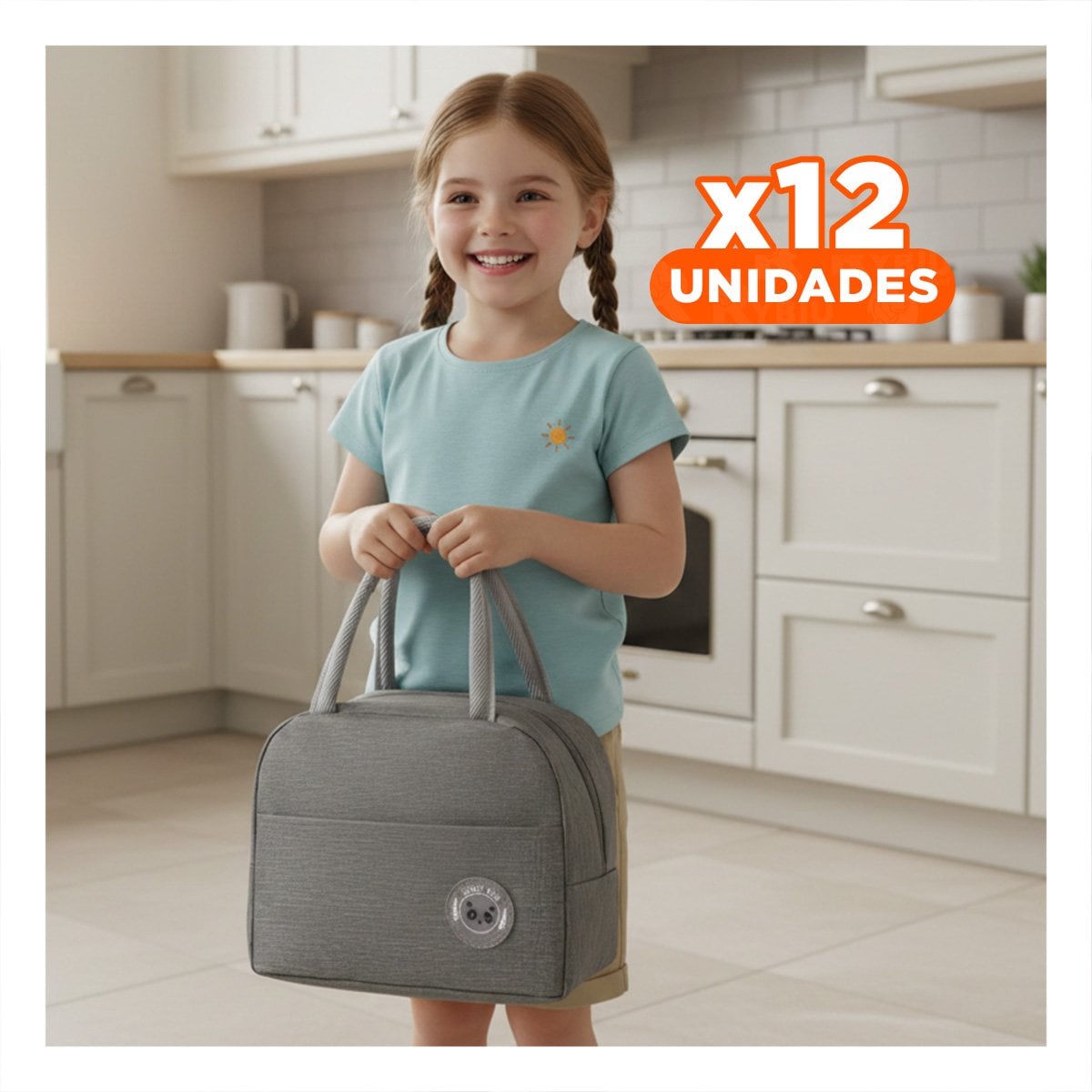 PACK12 LUNCH BOX Y BOLSILLO EXTERIOR IDEAL PARA TRABAJO PLOMO - 1