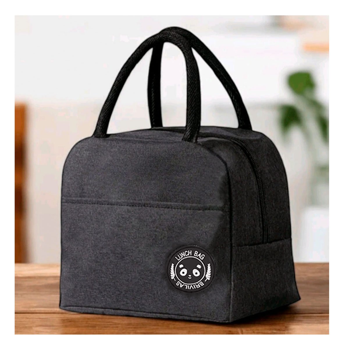 CONTENEDOR DE COMIDA Y BOLSILLO EXTERIOR CON ESPACIO FRONTAL NEGRO Y+PAPEL REGALO - 2