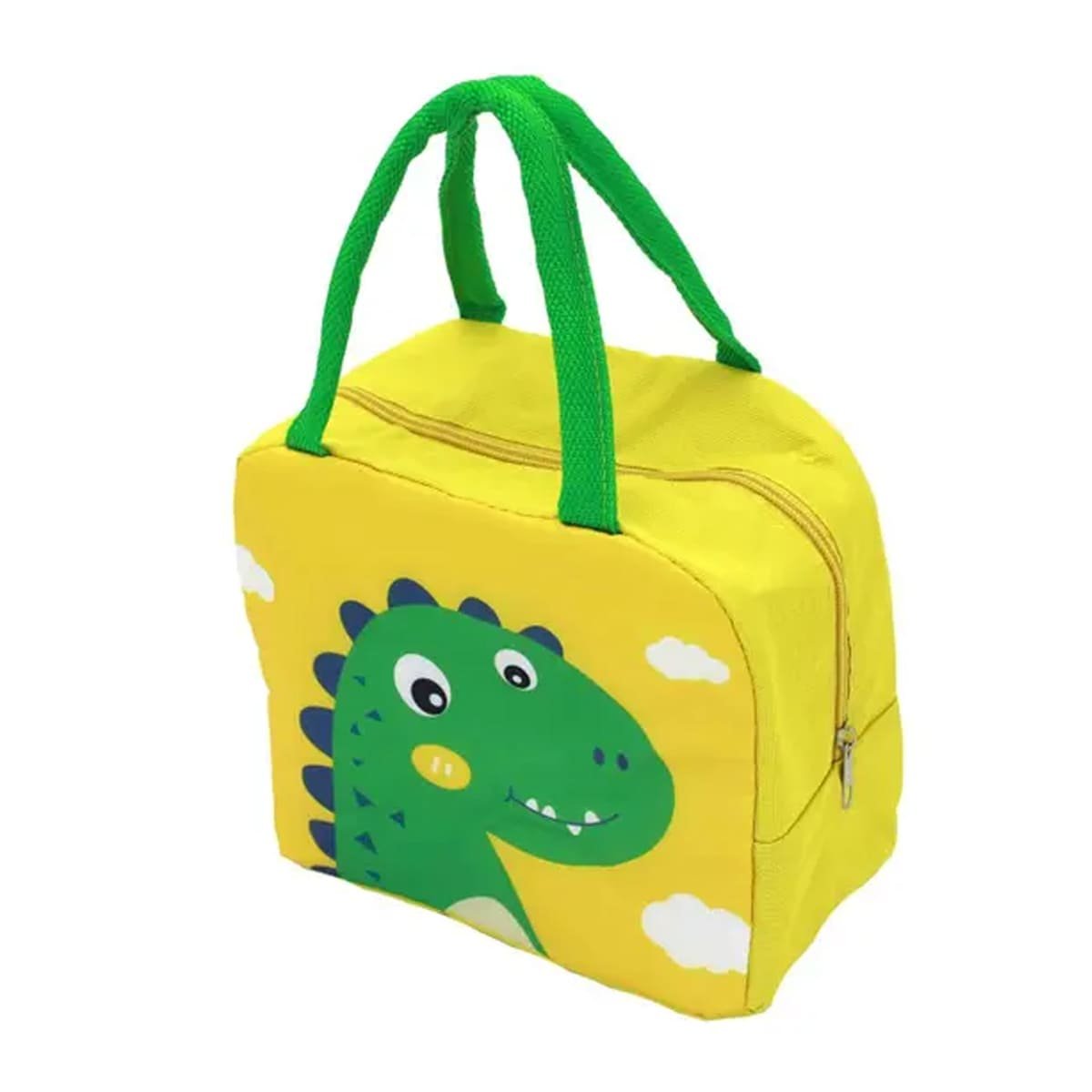 PACK6 RECIPIENTE ALIMENTICIO TERMICO COMPACTO Y PORTATIL DINOSAURIO AMARILLO Y+REGALO STICKER - 2