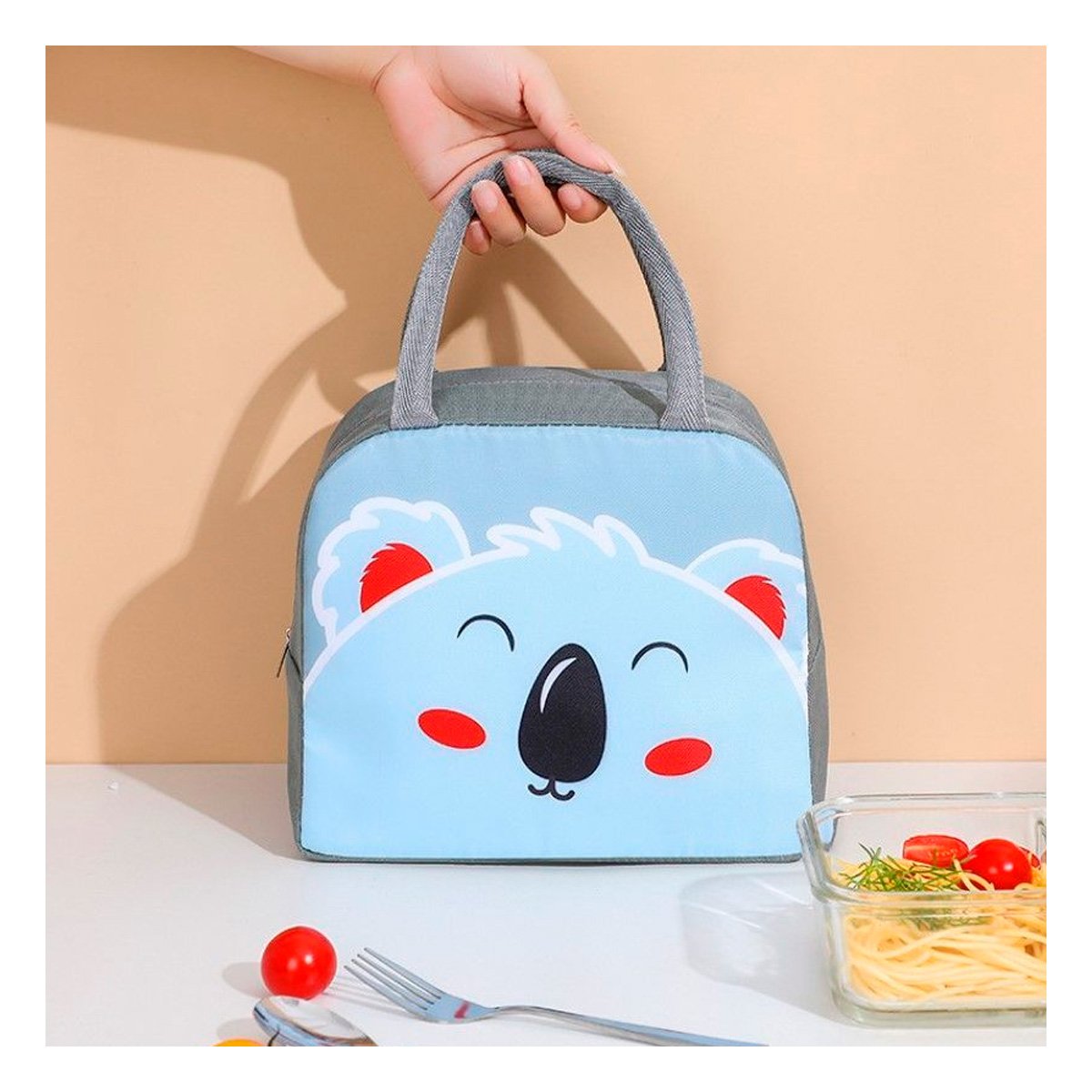 PACK12 BOLSA DE ALMUERZO TERMICA USO DIARIO Y SEGURO KOALA PLOMO OSCURO - 2