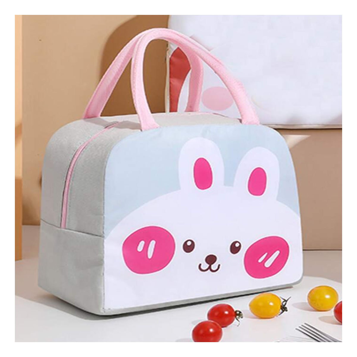 PACK6 RECIPIENTE ALIMENTICIO TERMICO COMPACTO Y PORTATIL CONEJO PLOMO CLARO Y+REGALO STICKER - 5