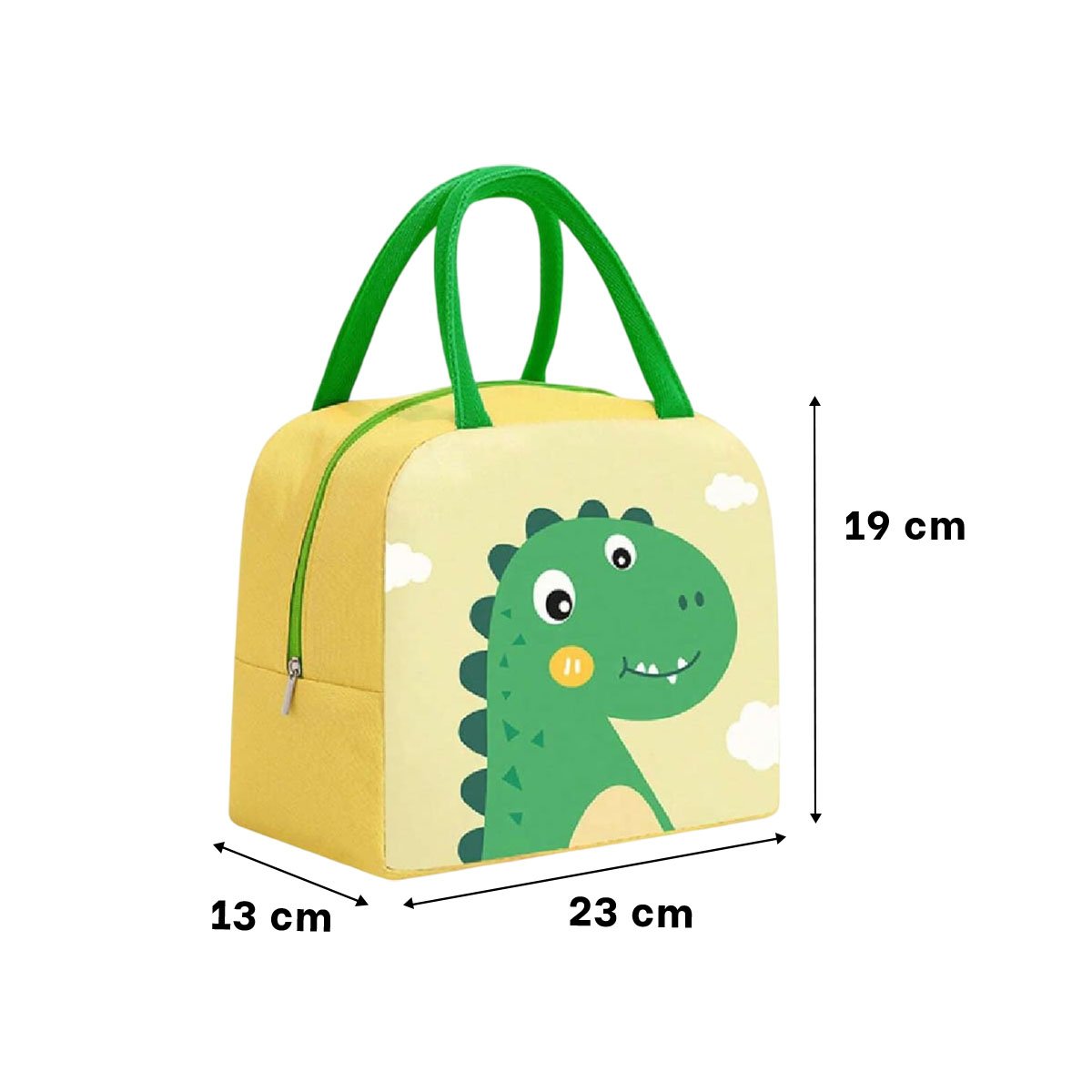 PACK4 RECIPIENTE ALIMENTICIO TERMICO IDEAL PARA VIAJES DINOSAURIO AMARILLO Y+REGALO STICKER - 4