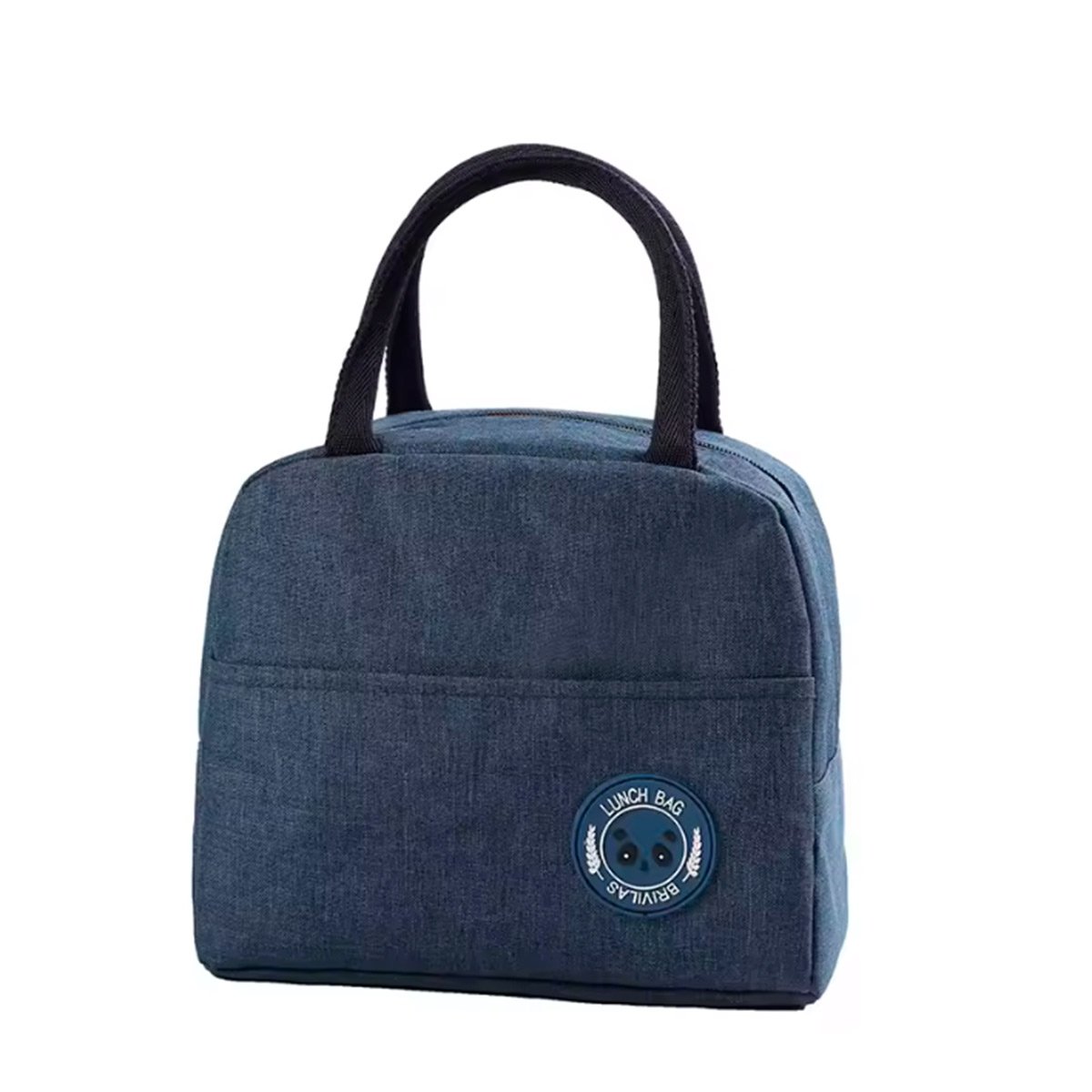 PORTA ALIMENTOS TERMICO PARA SNACKS CON BOLSILLO ETIQUETA OSO AZUL MARINO Y+PAPEL REGALO - 1