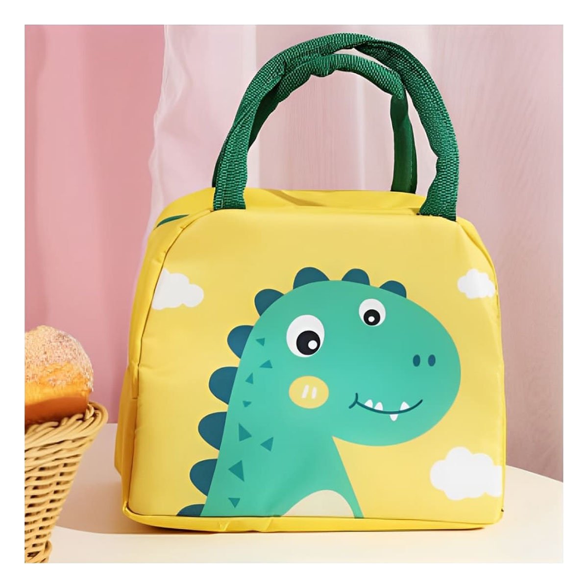 PACK12 PORTA VIANDAS TERMICO CON CIERRE SEGURO DINOSAURIO AMARILLO Y+PAPEL REGALO - 5