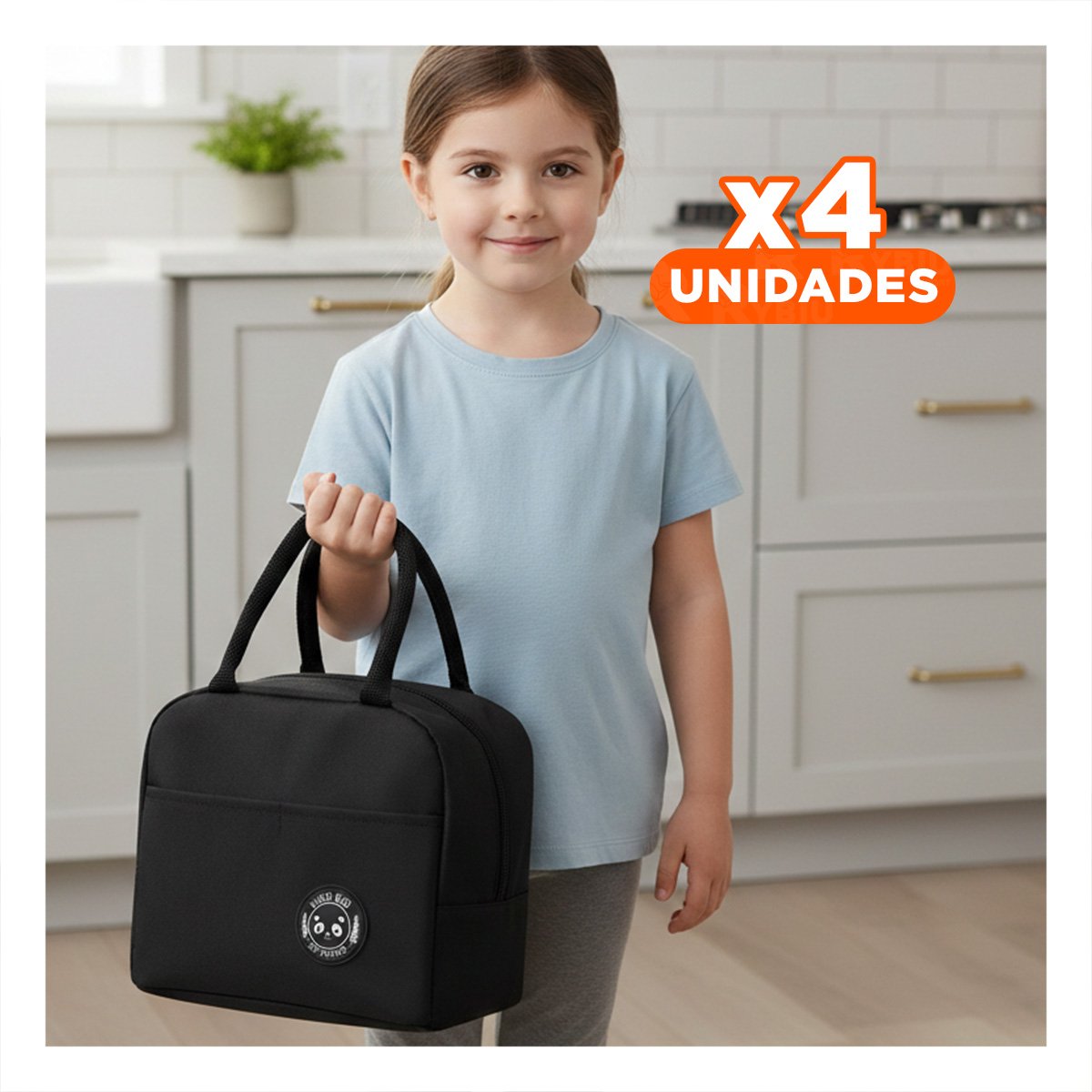 PACK4 ESTUCHE DE COMIDA Y BOLSILLO EXTERIOR FUNCIONAL PARA RUTINA NEGRO - 1