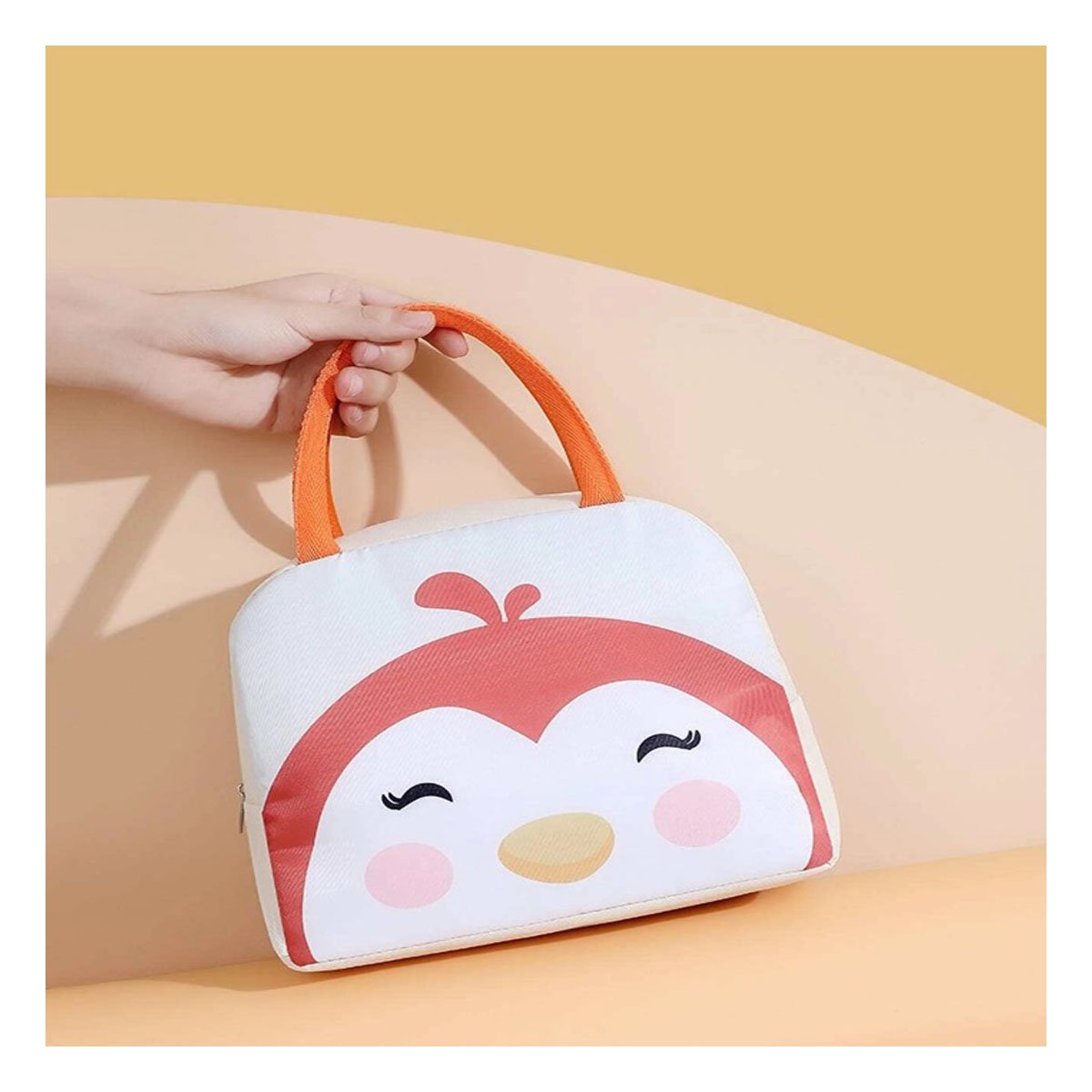 CONTENEDOR DE COMIDA TERMICO FACIL DE ABRIR Y CERRAR PINGUINO BEIGE Y+REGALO STICKER - 5