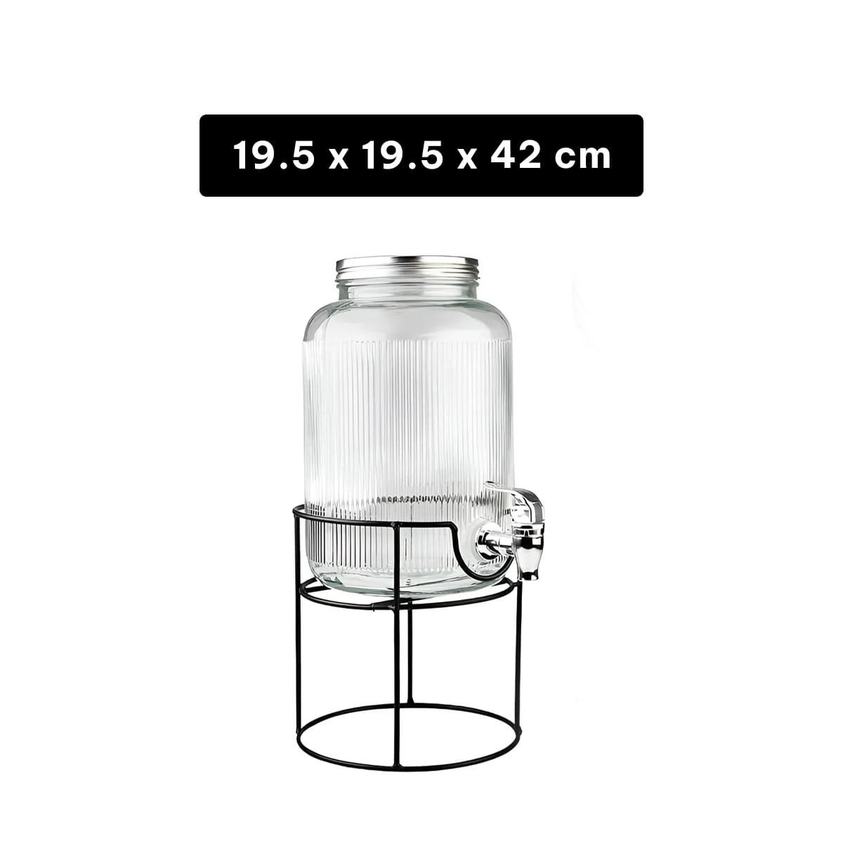 DISTRIBUIDOR DE BEBIDA PARA INFUSIONES FRIAS NEGRO Y TRANSPARENTE 5,5L Y+PAPEL REGALO - 4