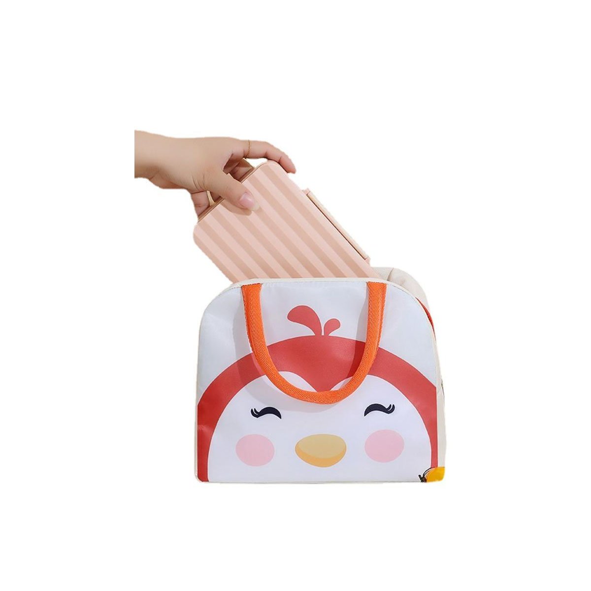 PACK6 LUNCH BOX TERMICA RESISTENTE Y LIGERA PINGUINO BEIGE Y+REGALO STICKER - 2