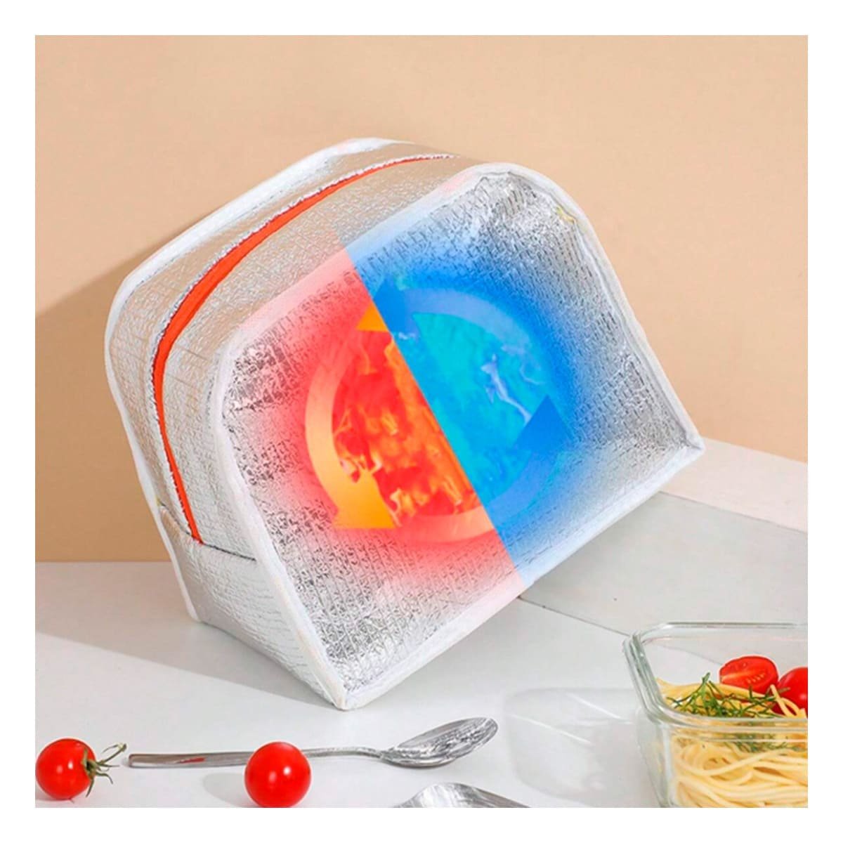 PORTA ALIMENTOS TERMICO FACIL DE TRANSPORTAR Y PRACTICO KOALA PLOMO OSCURO Y+PAPEL REGALO - 2