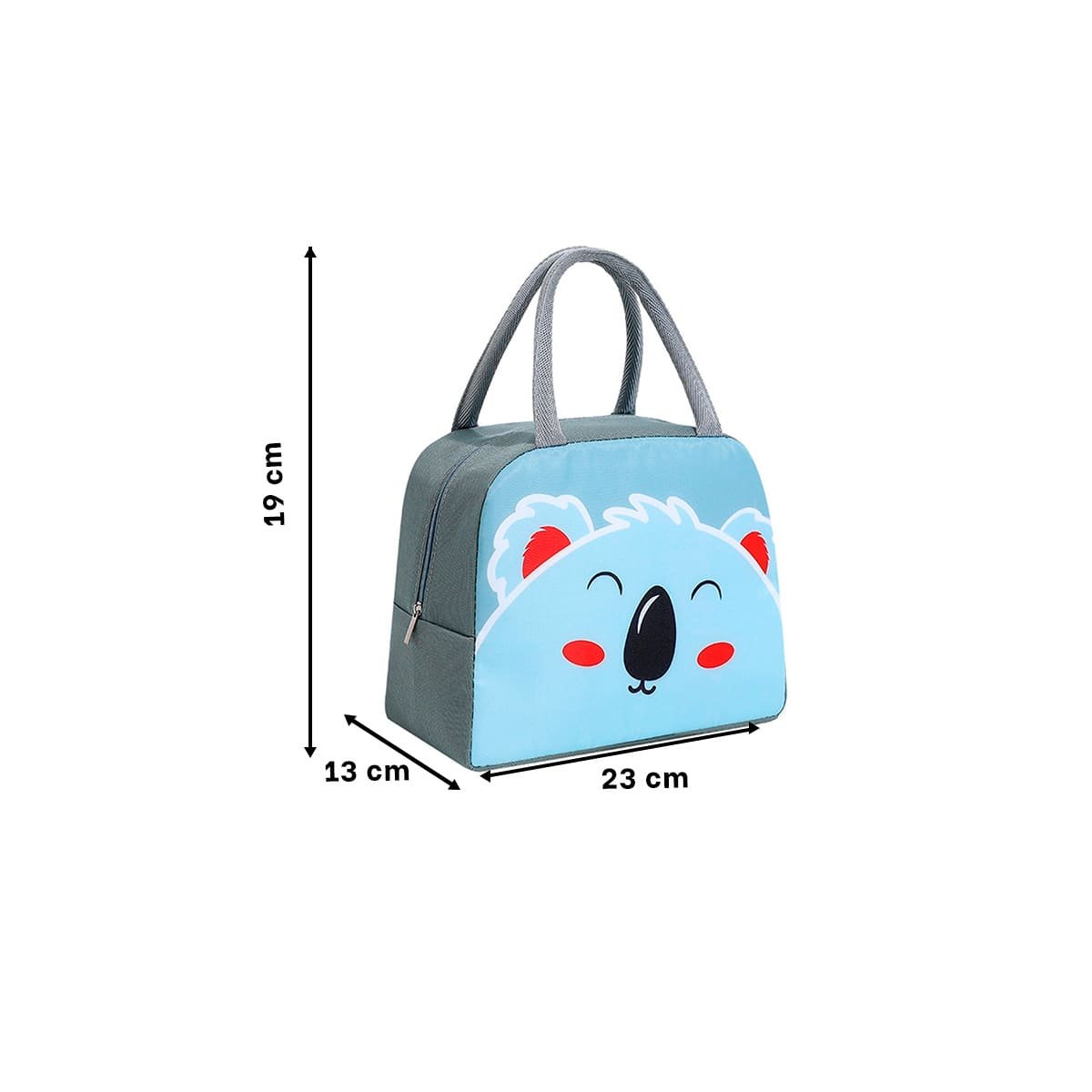 PORTA ALIMENTOS TERMICO FACIL DE TRANSPORTAR Y PRACTICO KOALA PLOMO OSCURO Y+PAPEL REGALO - 4
