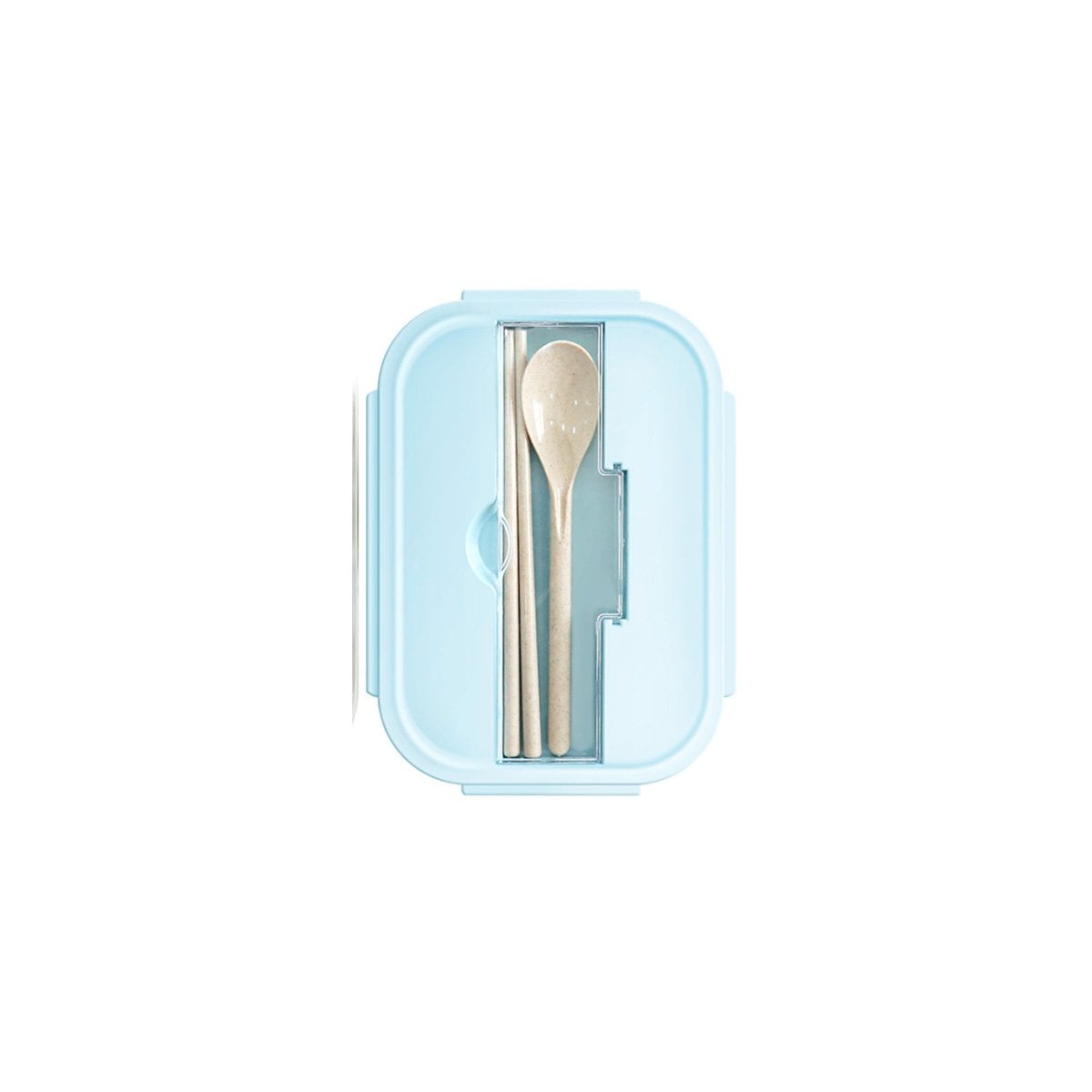 PACK2 CAJA DE VIDRIO HERMETICA PARA COMIDAS CASERAS CELESTE Y+REGALO STICKER - 2