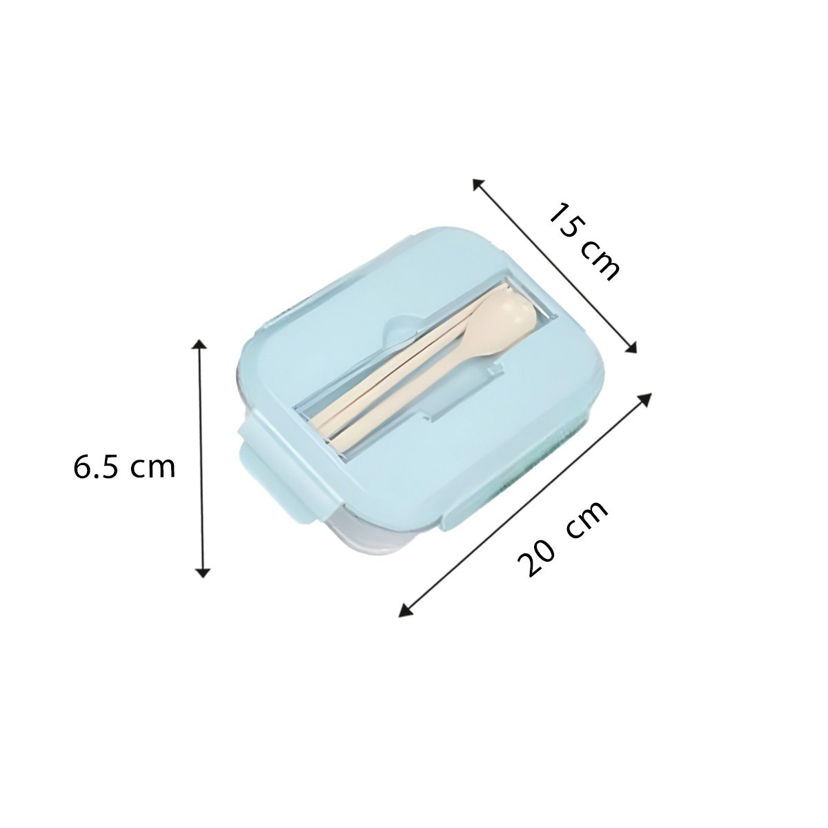 PACK2 CAJA DE VIDRIO HERMETICA PARA COMIDAS CASERAS CELESTE Y+REGALO STICKER - 4