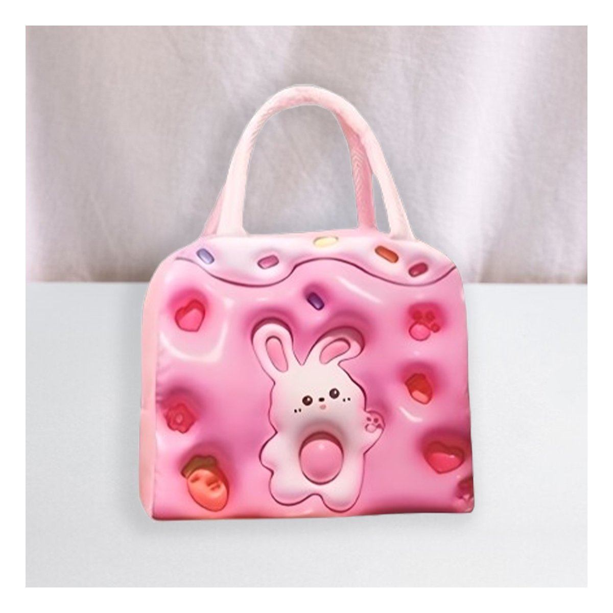 PORTA ALIMENTOS TERMICO CON FIGURA DECORATIVA INFANTIL ROSADO Y+PAPEL REGALO - 2