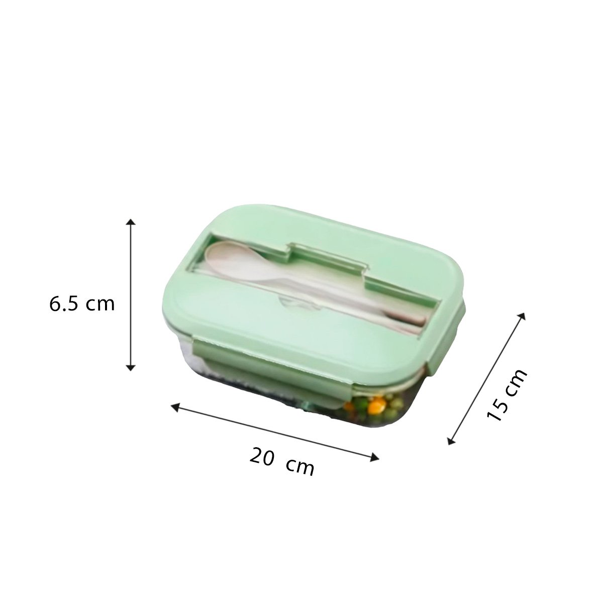 PACK6 MODULAR PORTATIL CON SEPARADOR Y SET DE CUBIERTOS VERDE - 4