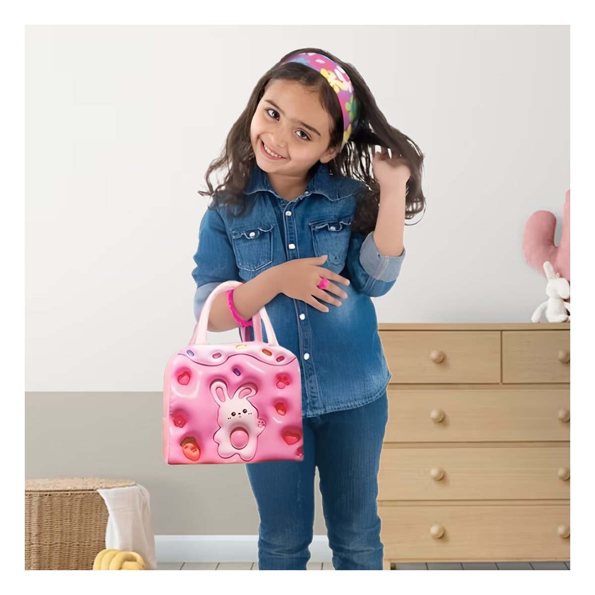 PACK6 FIAMBRERA TERMICA CON IMAGEN ANIMADA INFANTIL ROSADO - 3