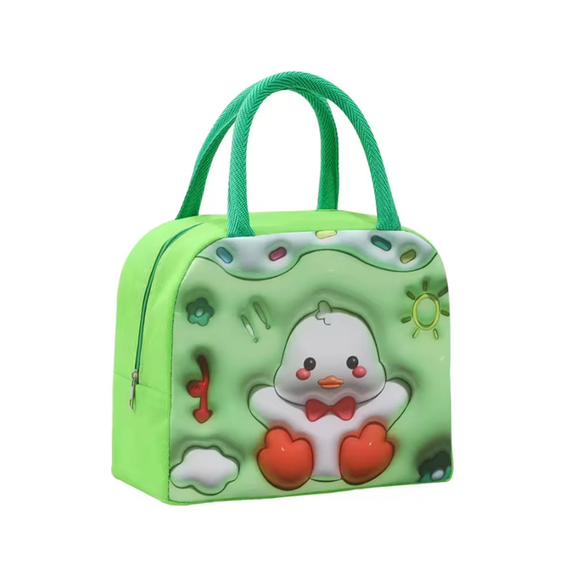 PACK2 RECIPIENTE TERMICO PRACTICO PARA LLEVAR SNACKS CASEROS VERDE Y+REGALO STICKER - 2
