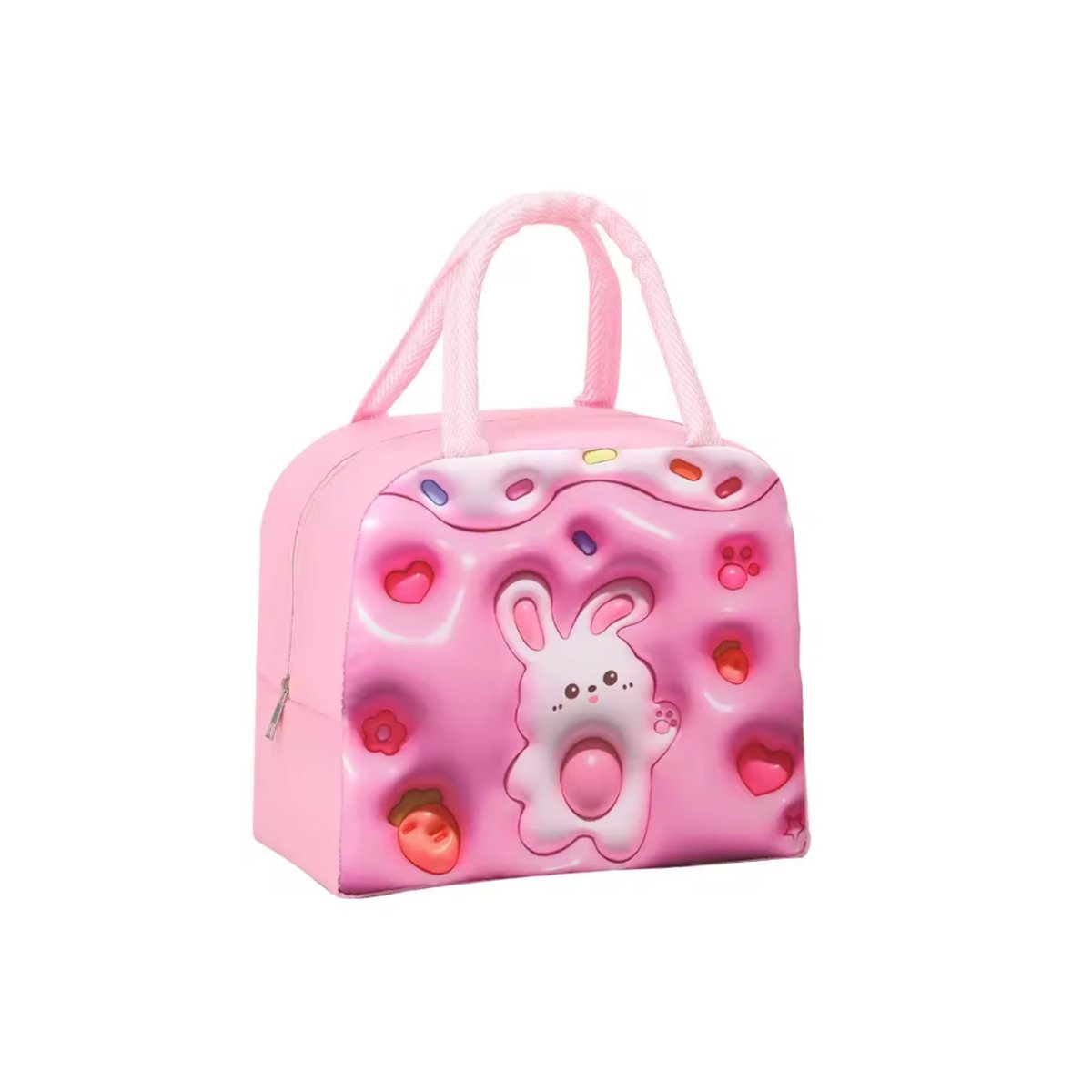 PACK2 RECIPIENTE TERMICO PRACTICO PARA SNACKS ESCOLARES ROSADO Y+REGALO STICKER - 2