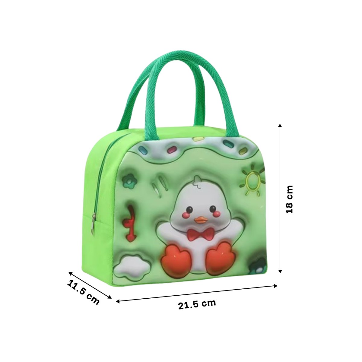 PACK6 FIAMBRERA TERMICA PORTATIL PARA REFRIGERIO ESCOLAR VERDE Y+PAPEL REGALO - 4