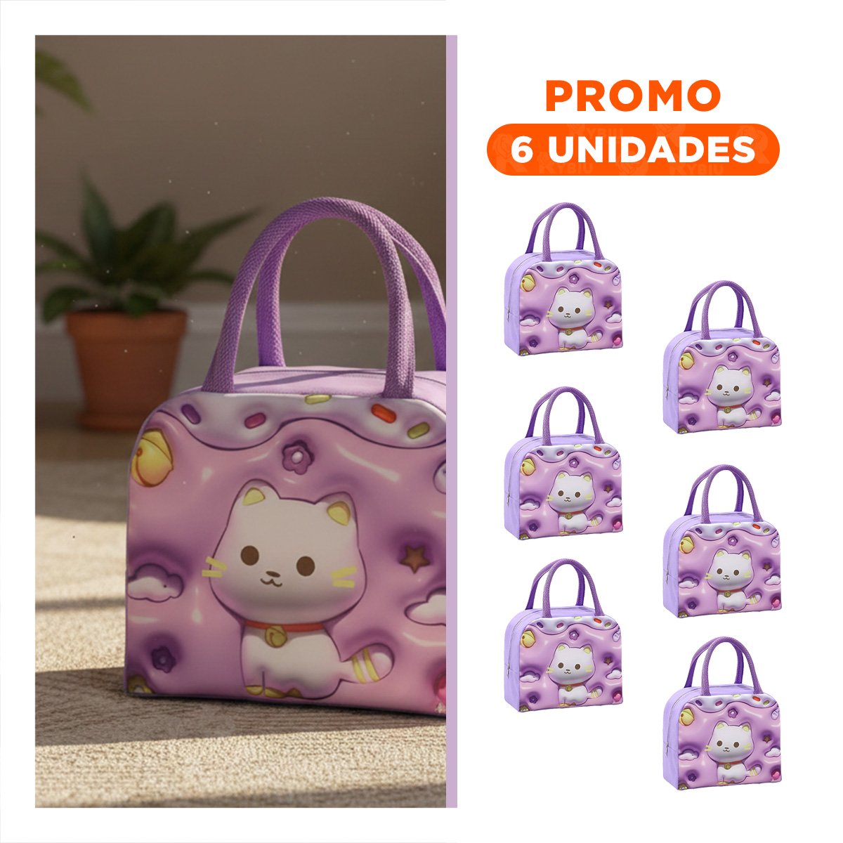 PACK6 CONTENEDOR DE COMIDA QUE SUMA ORDEN A TU DIA LILA - 1