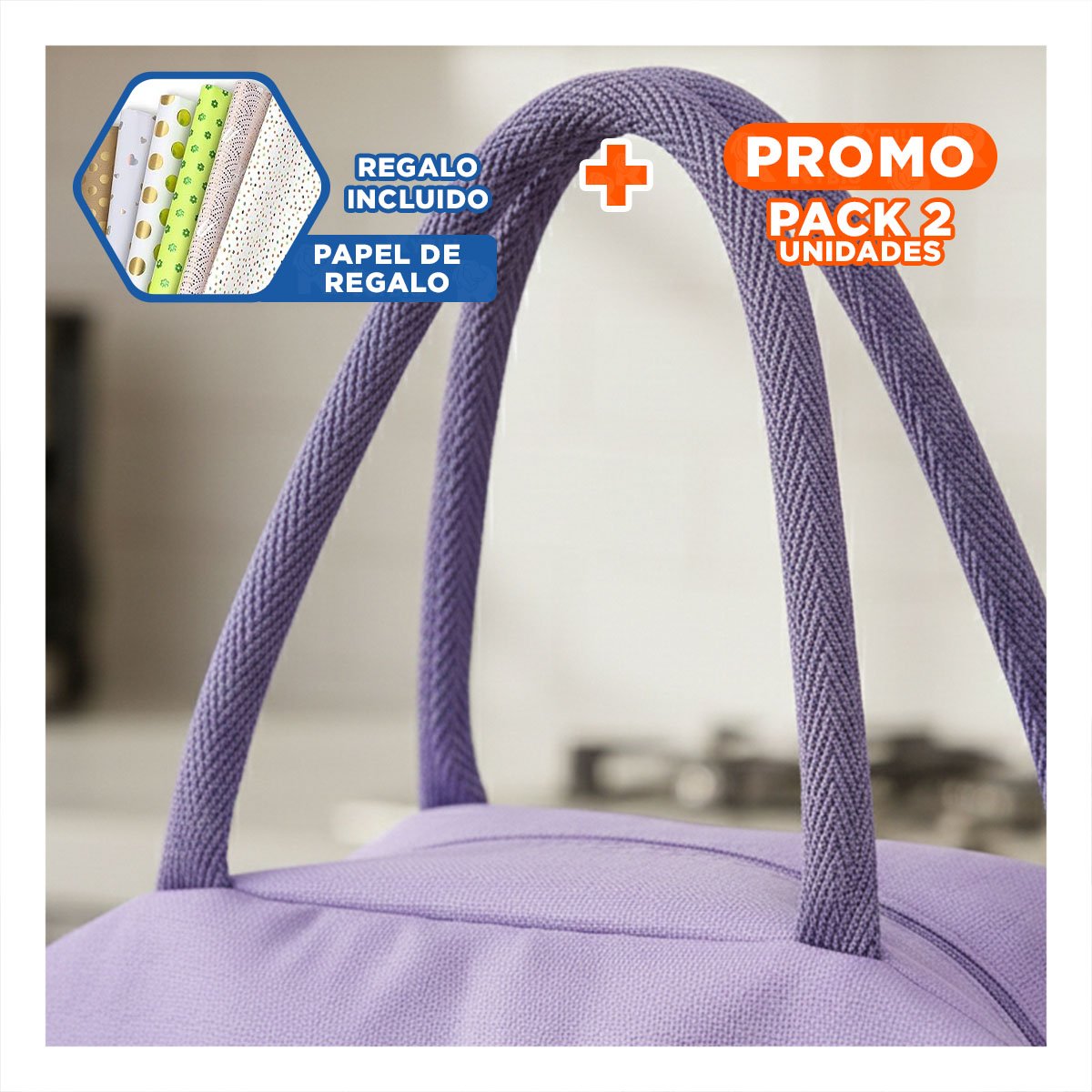 PACK2 PORTA ALIMENTOS QUE ACOMPANA TUS PLANES DIARIOS LILA Y+PAPEL REGALO - 1