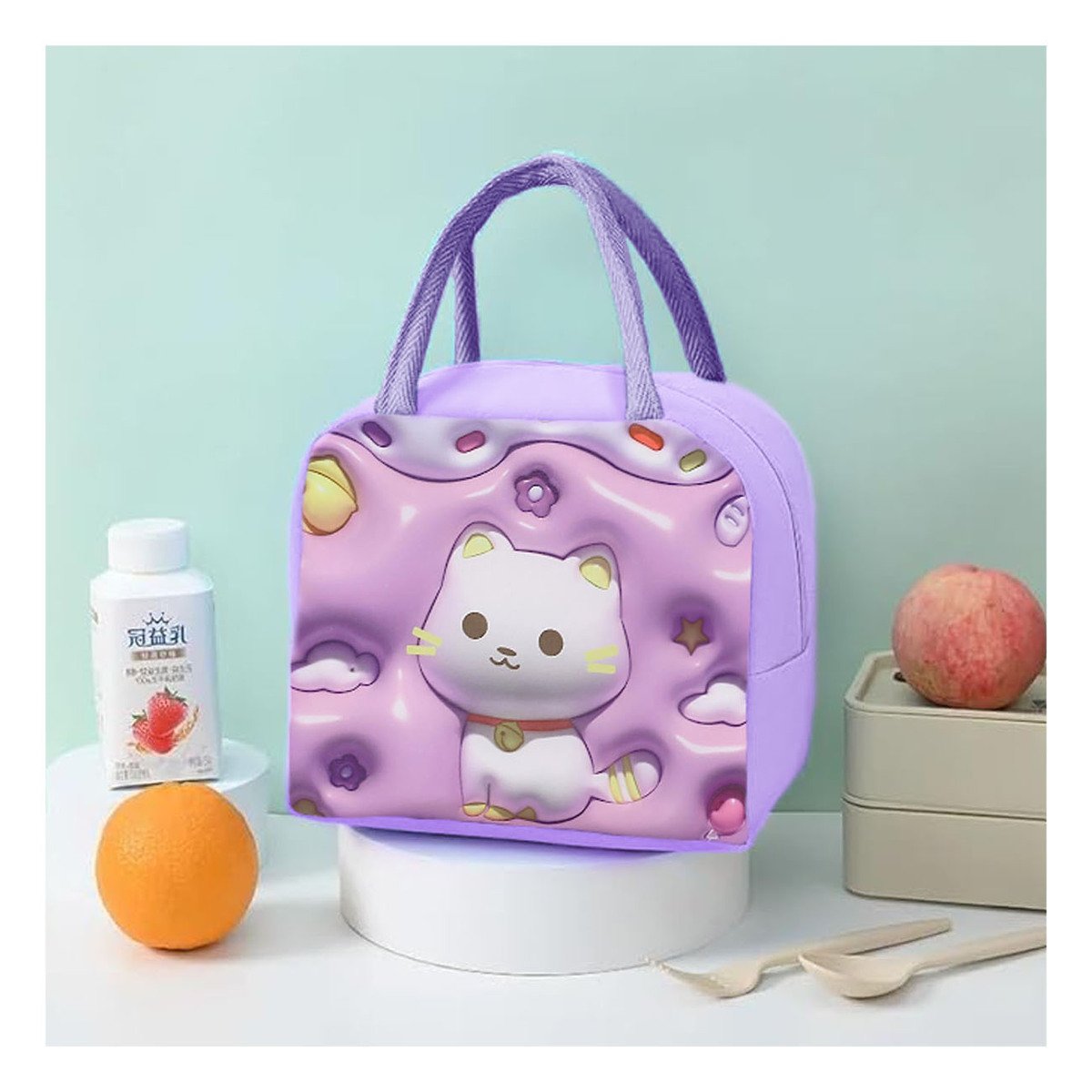 FIAMBRERA DE COMIDAS QUE COMBINA ESTILO LILA Y+PAPEL REGALO - 2