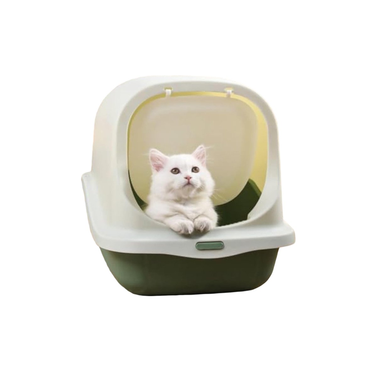 PACK2 ESPACIO CUBIERTO CON PALA PARA GATO VERDE USO DIARIO EN CASA Y+REGALO STICKER - 2