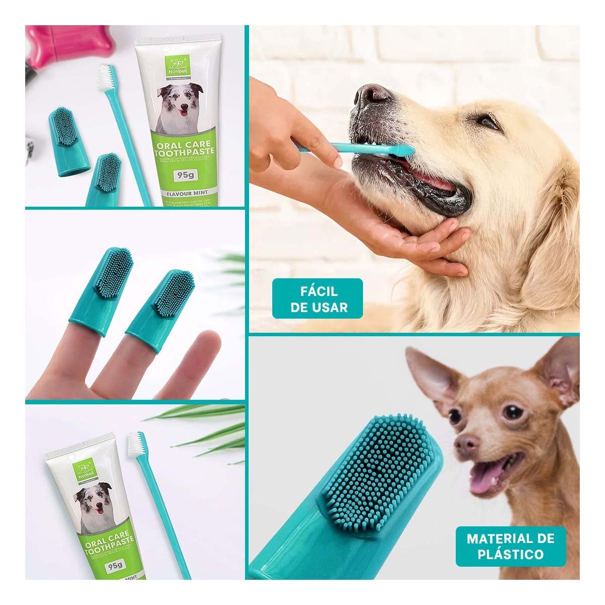 MALETIN CUIDADO DENTAL VERDE AGUA FUNCIONAL CON IMPLEMENTOS DE LIMPIEZA Y+POST IT - 1