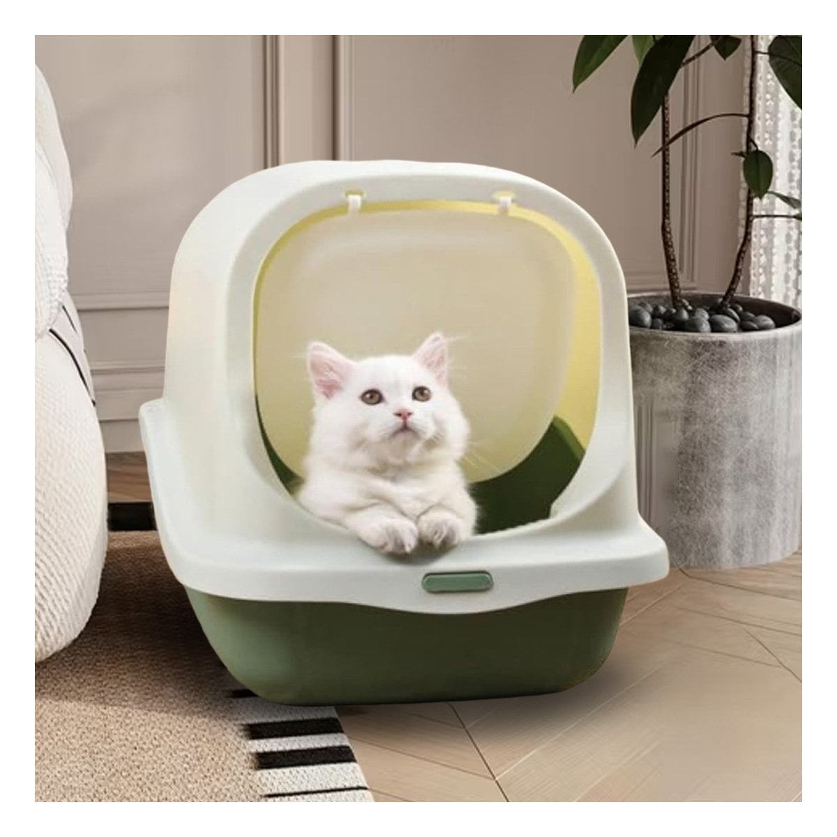PACK4 MODULO CUBIERTO CON PALA PARA GATO VERDE PARA INTERIOR - 3