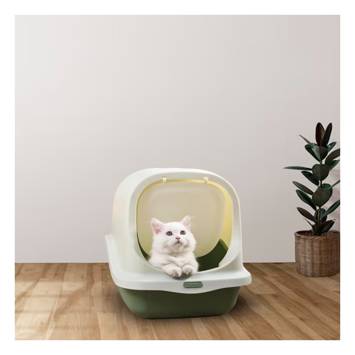 PACK6 AREA CUBIERTA CON PALA PARA GATO VERDE FACIL LIMPIEZA DIARIA Y+PAPEL REGALO - 5